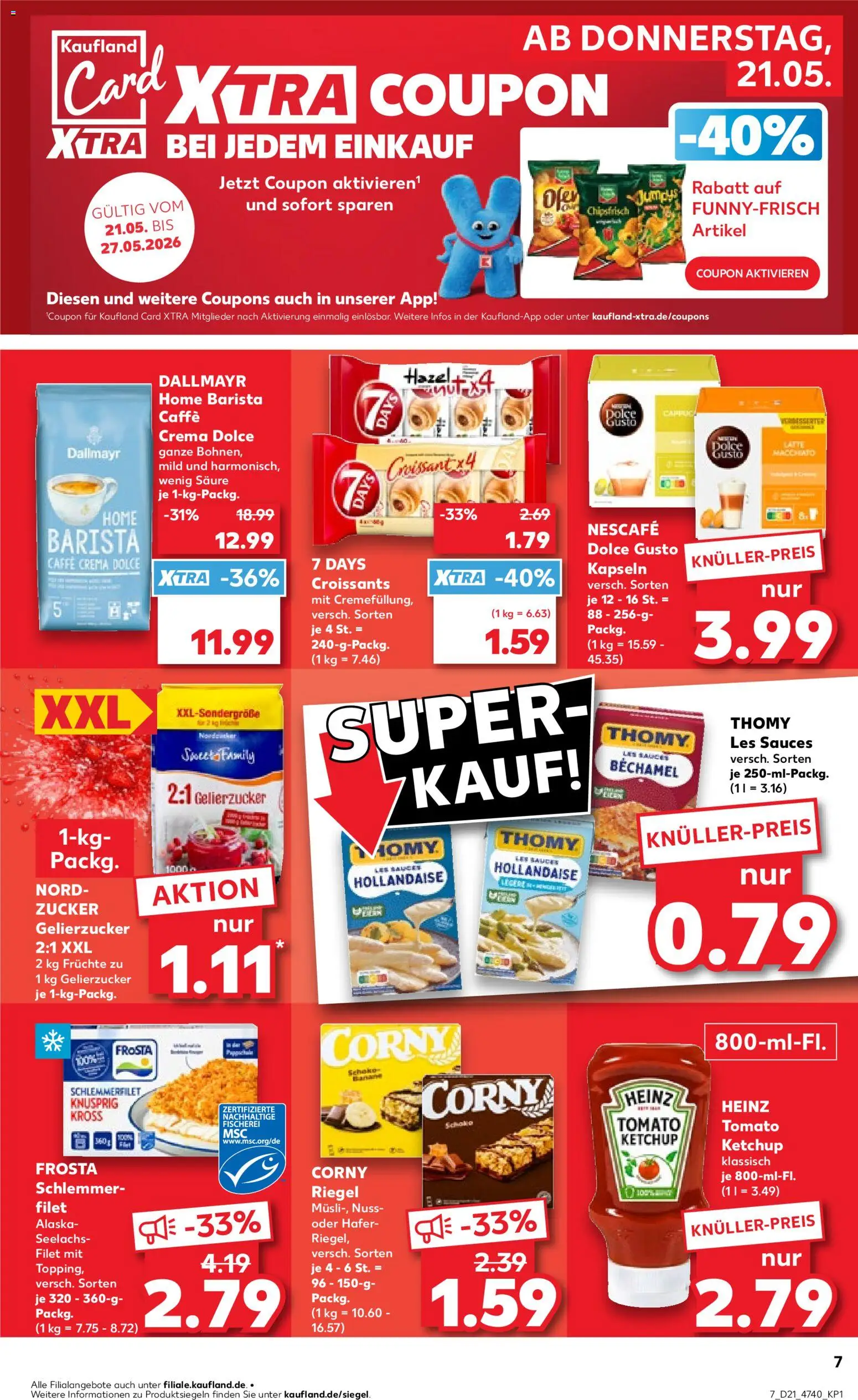 Kaufland Prospekt Hannover	 – gültig ab 21.05.2026 | Seite: 7 | Produkte: Thomy les sauces, Croissant, Zucker, Dolce gusto
