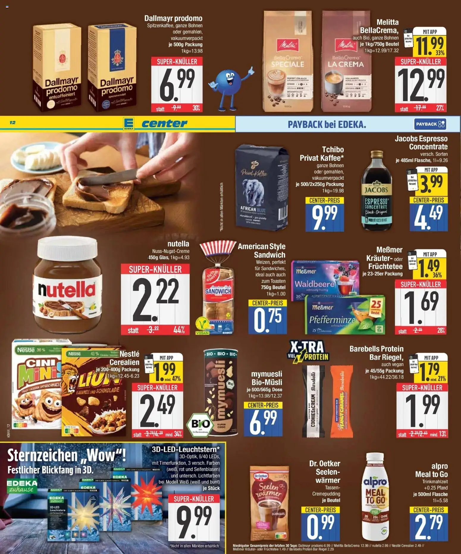 E center Prospekt Rosenheim (ab 26.10.2026) zum Blättern | Seite: 12 | Produkte: Melitta, Kaffee, Messmer, Dallmayr prodomo