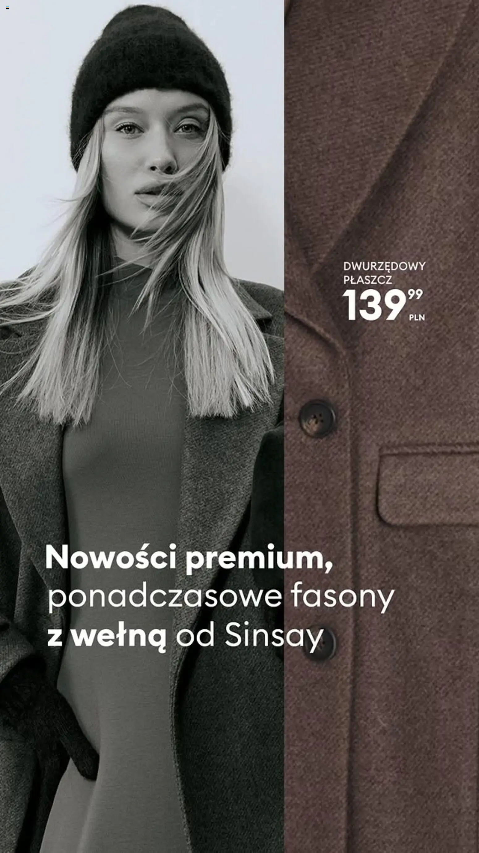 Sinsay gazetka od 12.10.2026 | Strona: 1 | Produkty: Płaszcz