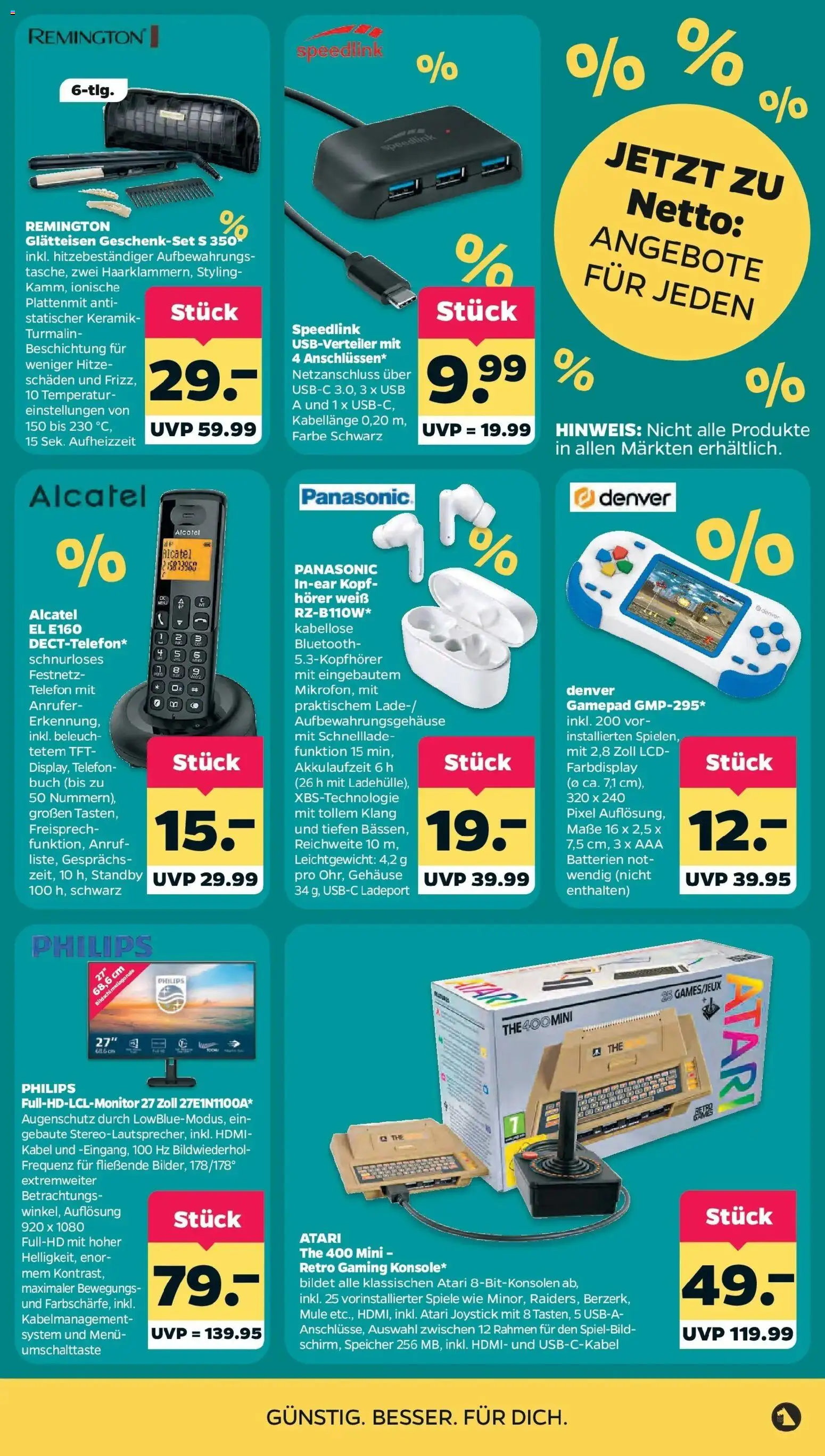 Netto Aktueller Prospekt ab 14.09.2026 → Angebote nächste Woche | Seite: 27 | Produkte: Philips, USB, Batterien, Telefon