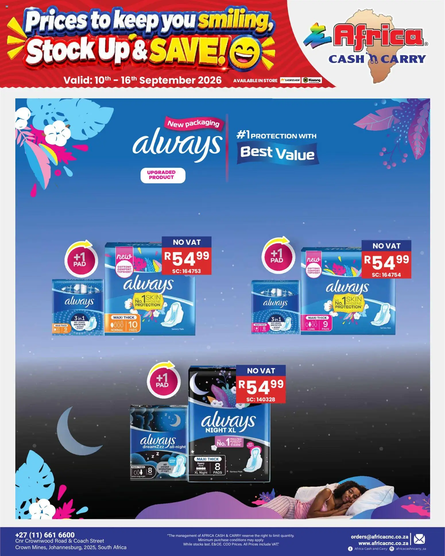 New Africa Cash & Carry catalogue – valid from 10/09/2026 | Page: 77 | Products: Pads, Stock