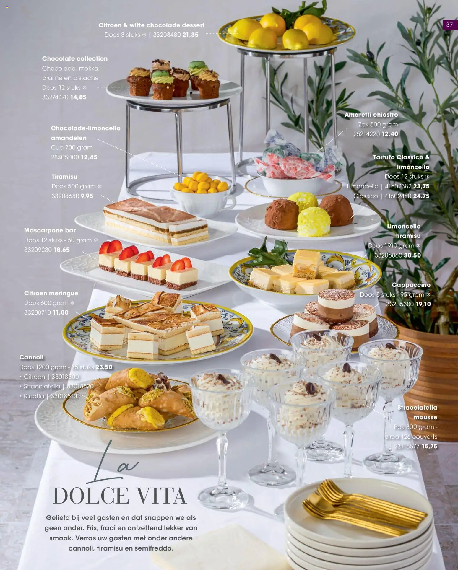 {H1} | Pagina: 37 | Producten: Citroen, Chocolade, Ricotta, Cappuccino