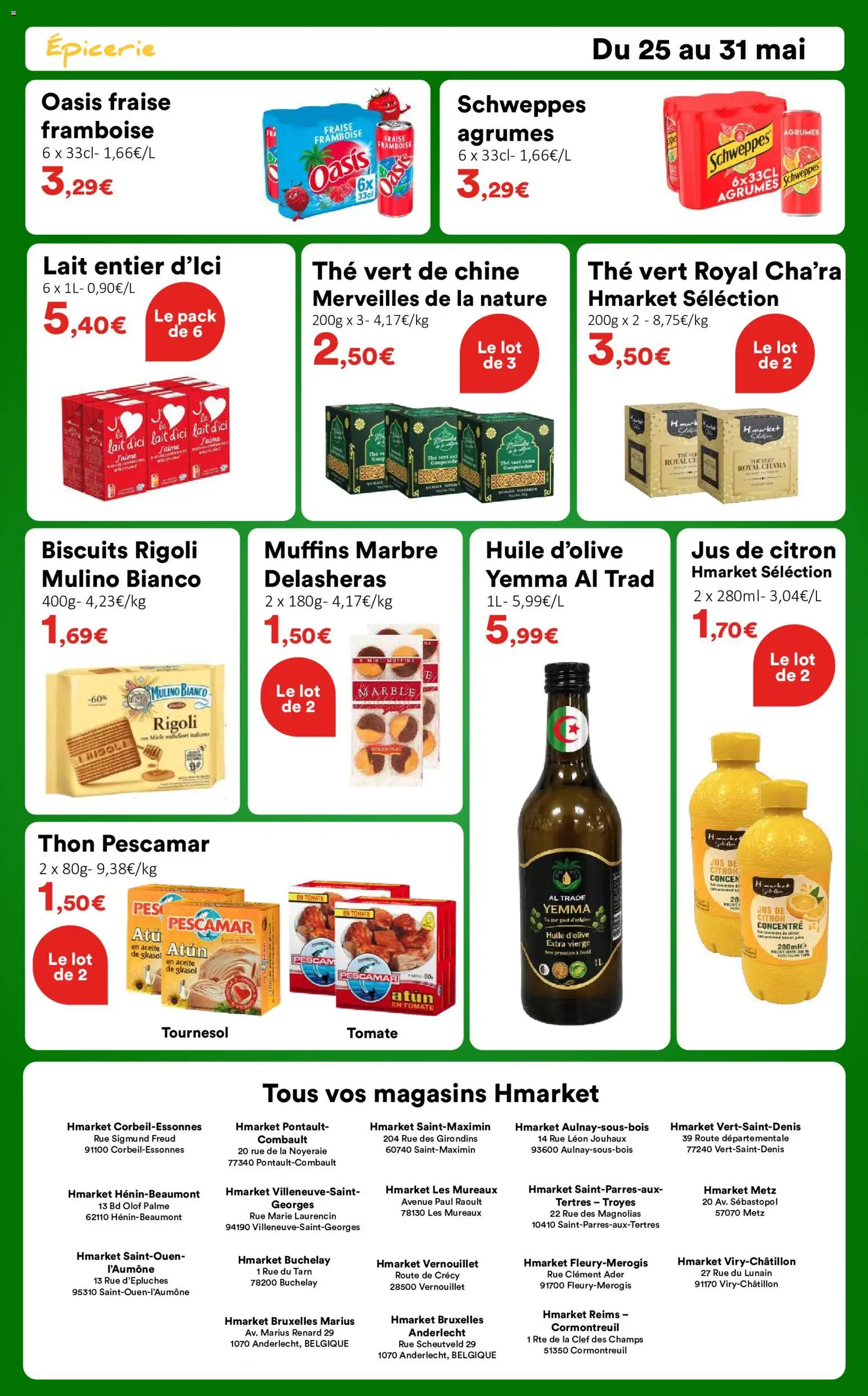 {H1} | Page: 5 | Produits: Citron, Framboise, Jus de citron, Thé