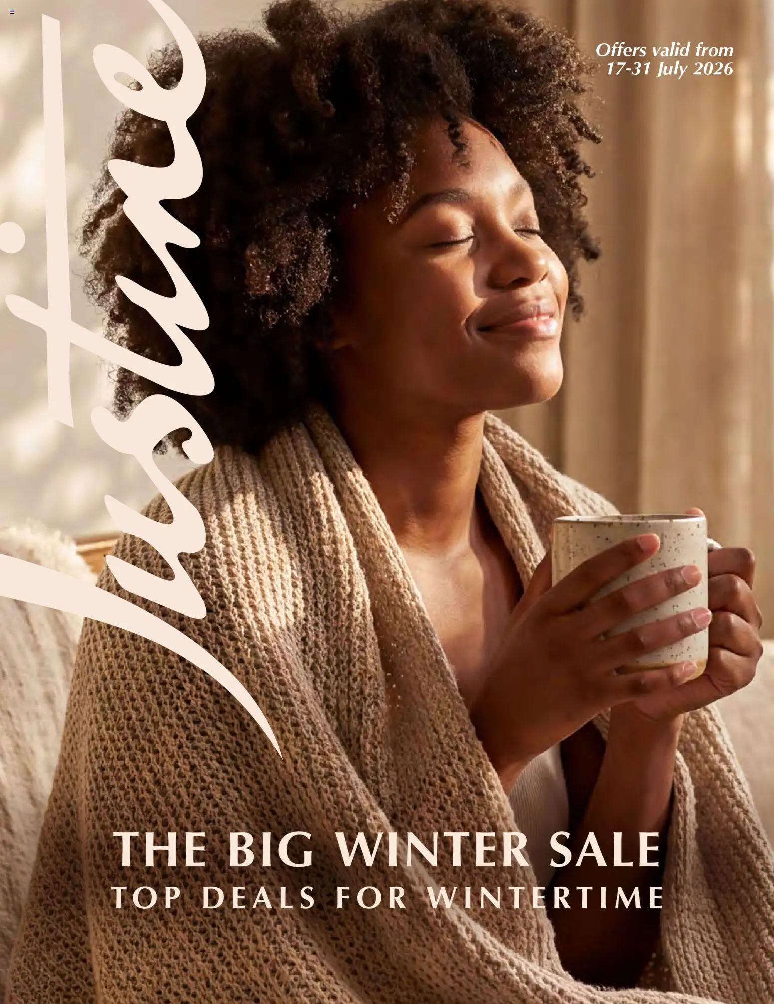 Justine - The big winter sale (17/07/2026 catalogue cover