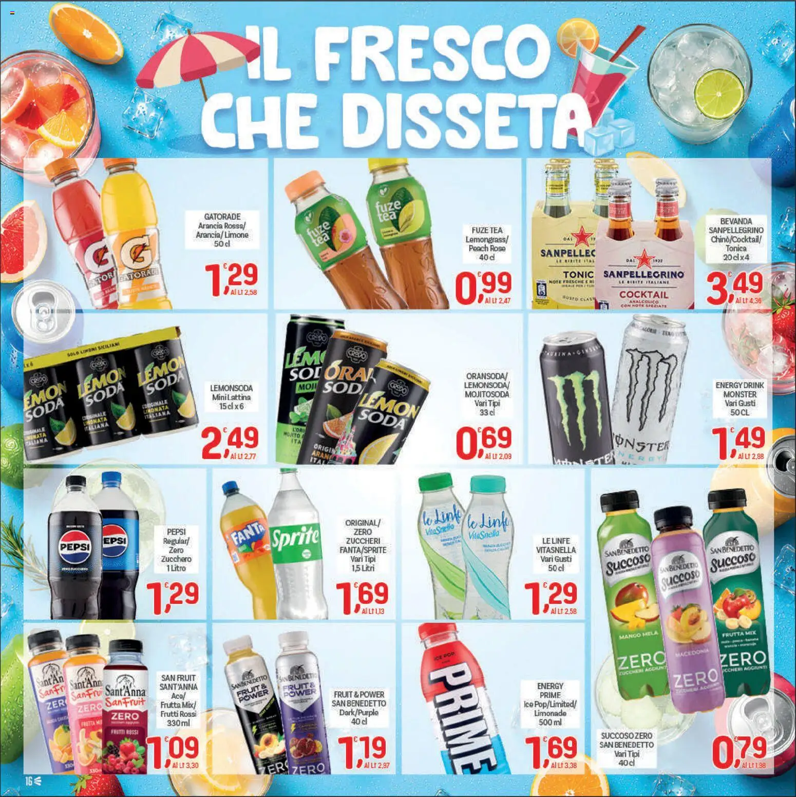 Volantino CRAI del 09/07/2026 | Pagina: 16 | Prodotti: Limone, Mango, Arancia, Pepsi