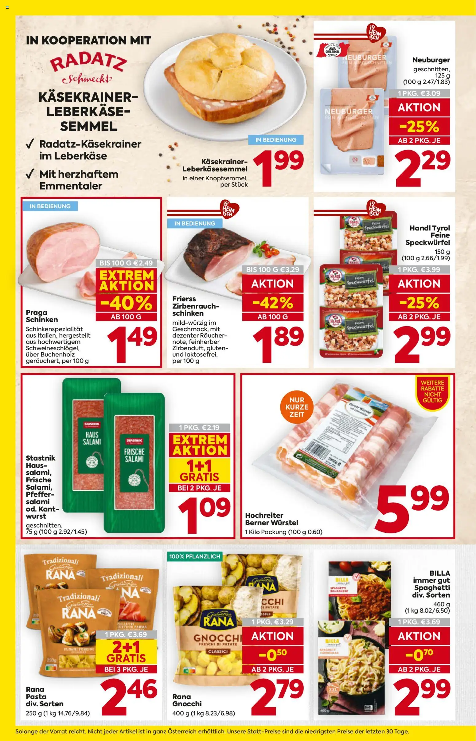 Billa - Flugblatt gültig ab 16.04.2026 | Seite: 6 | Produkte: Pasta, Wurst, Salami, Schinken