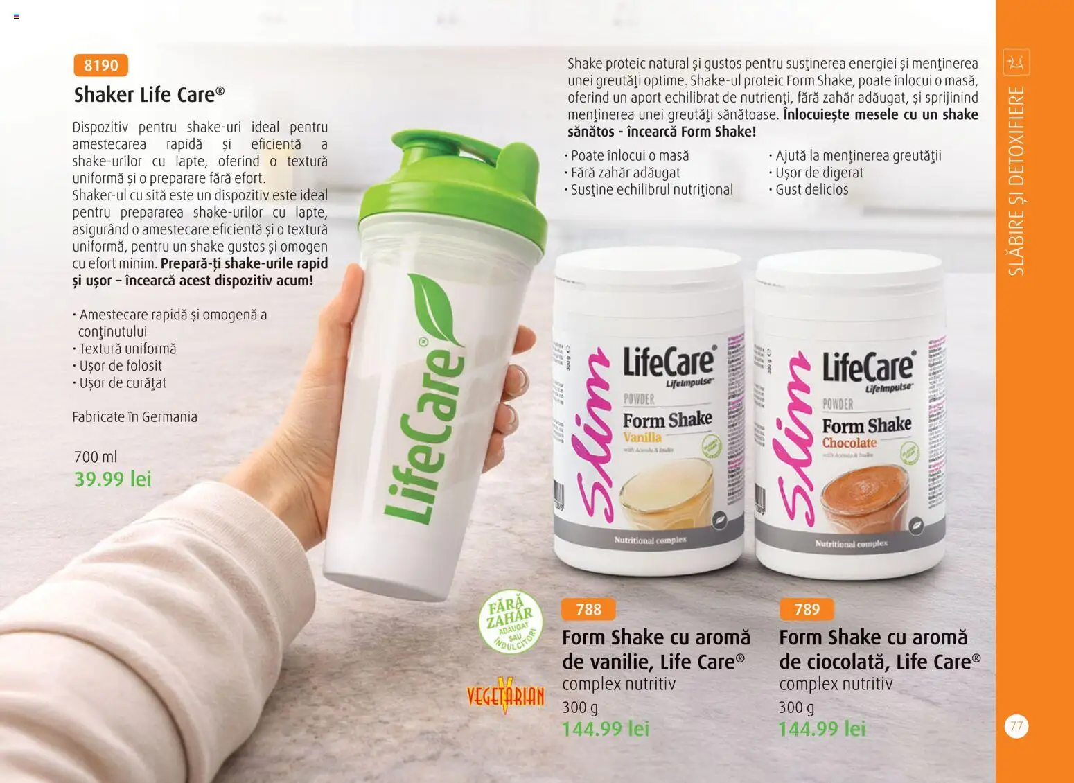Noul catalog Life Care – valabil de la 01.04.2026 | Pagină: 79 | Produse: Masă, Lapte, Shake, Zahăr