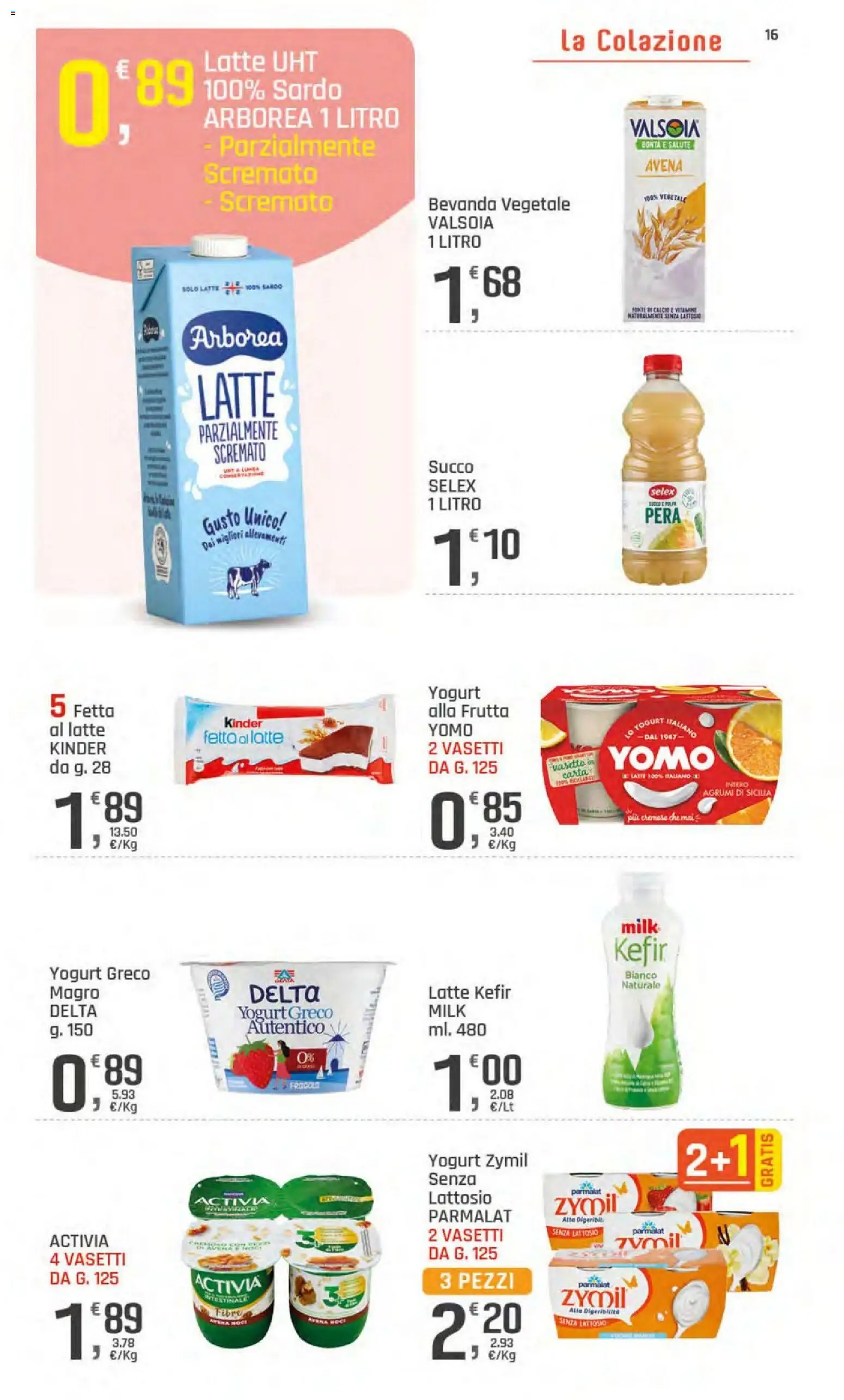 Volantino DOK del 11/09/2026 | Pagina: 16 | Prodotti: Yogurt, Succo, Latte, Pera
