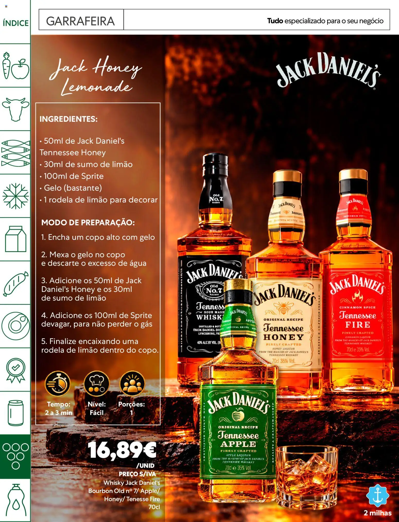 Recheio folheto Horeca Madeira │ válido de 06/10/2026 | Página: 28 | Produtos: Whisky Jack Daniel's, Ingredientes, Gelo, Sprite