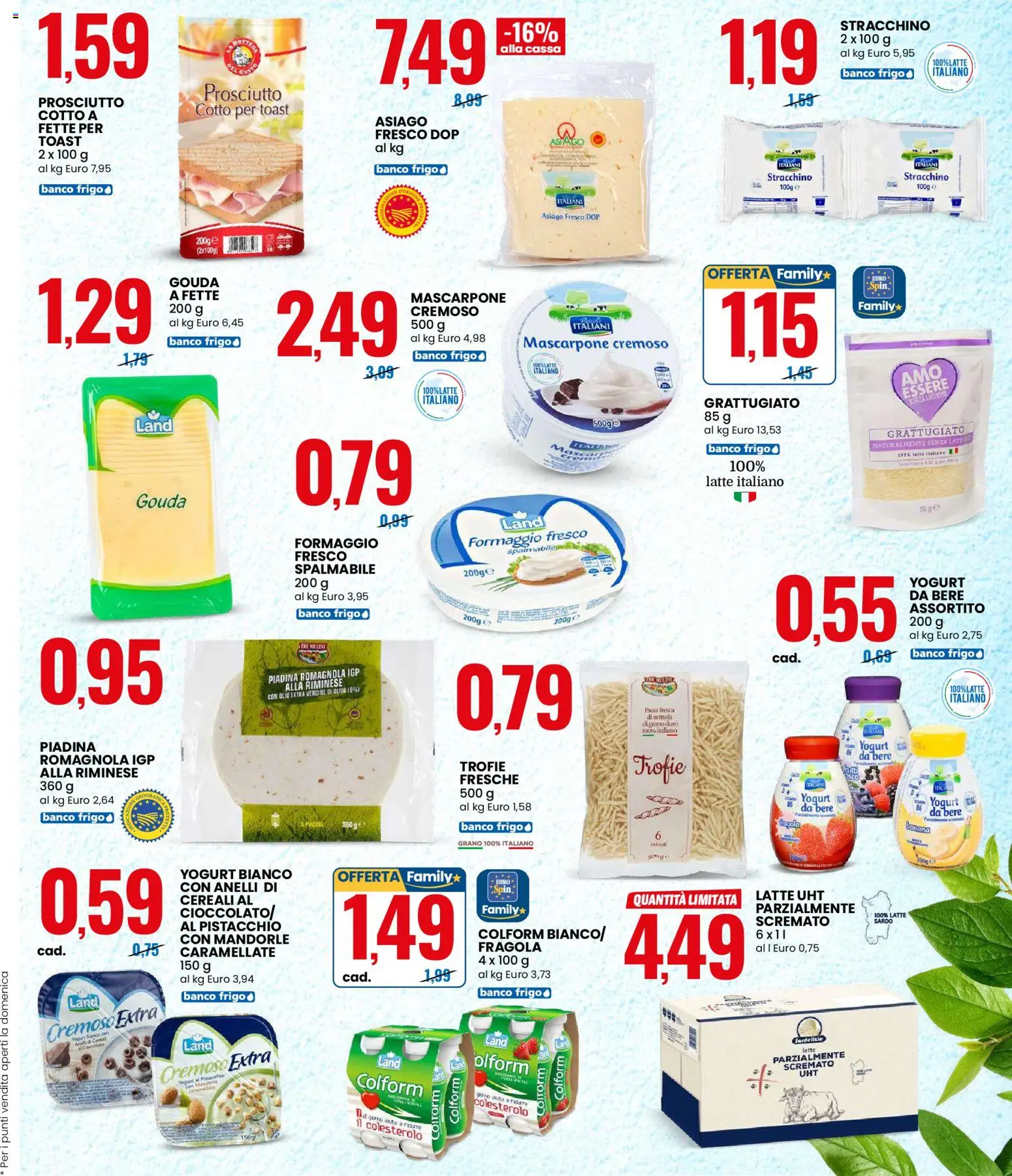 Volantino Eurospin del 18.06.2026 | Pagina: 3 | Prodotti: Cioccolato, Cereali, Latte, Piadina