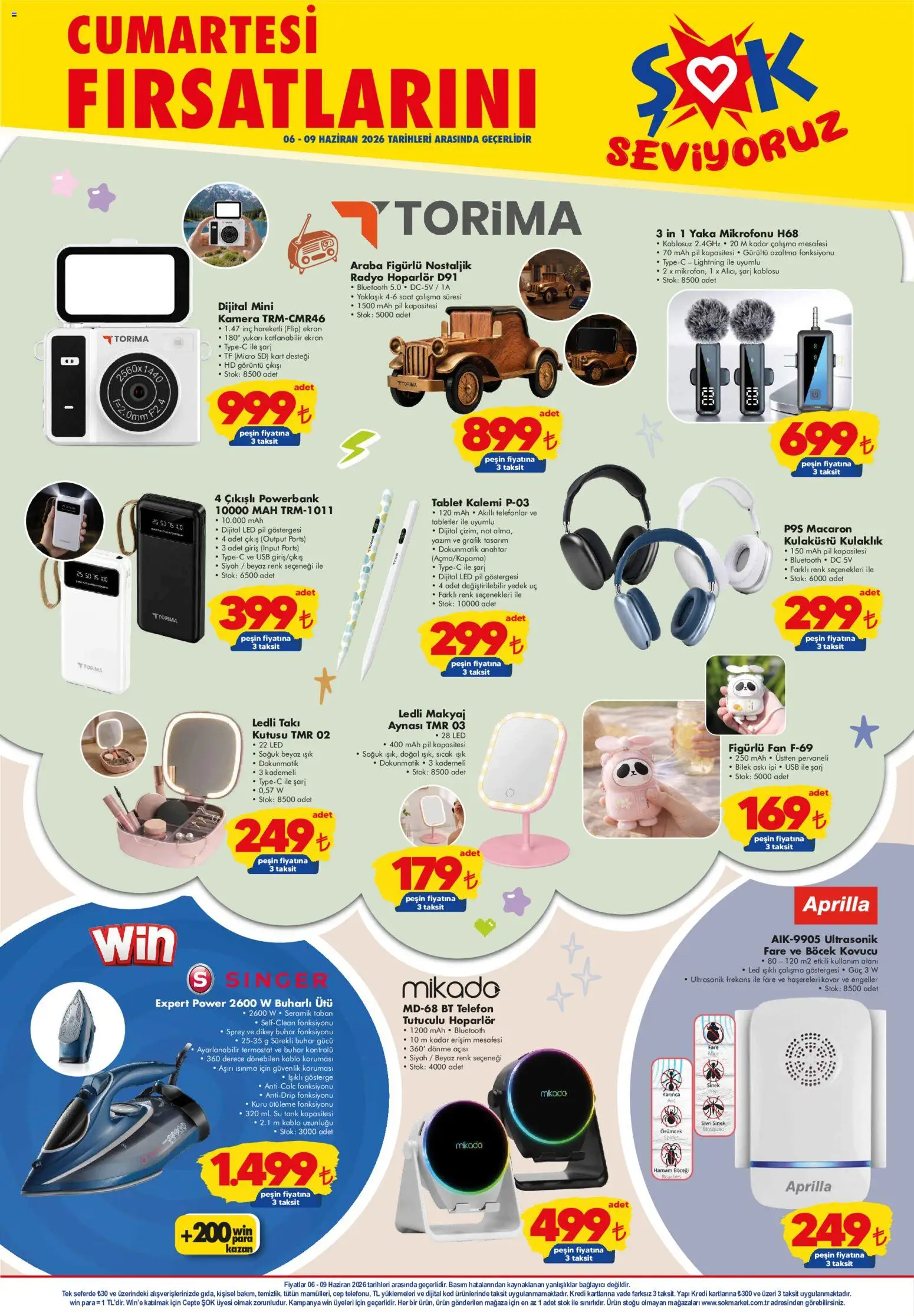 Şok Market - Hafta sonu fırsatları - 06.06.2026 tarihinden itibaren geçerlidir | Sayfa: 2 | Ürünler: Pil, Makyaj, Fare, Hoparlör