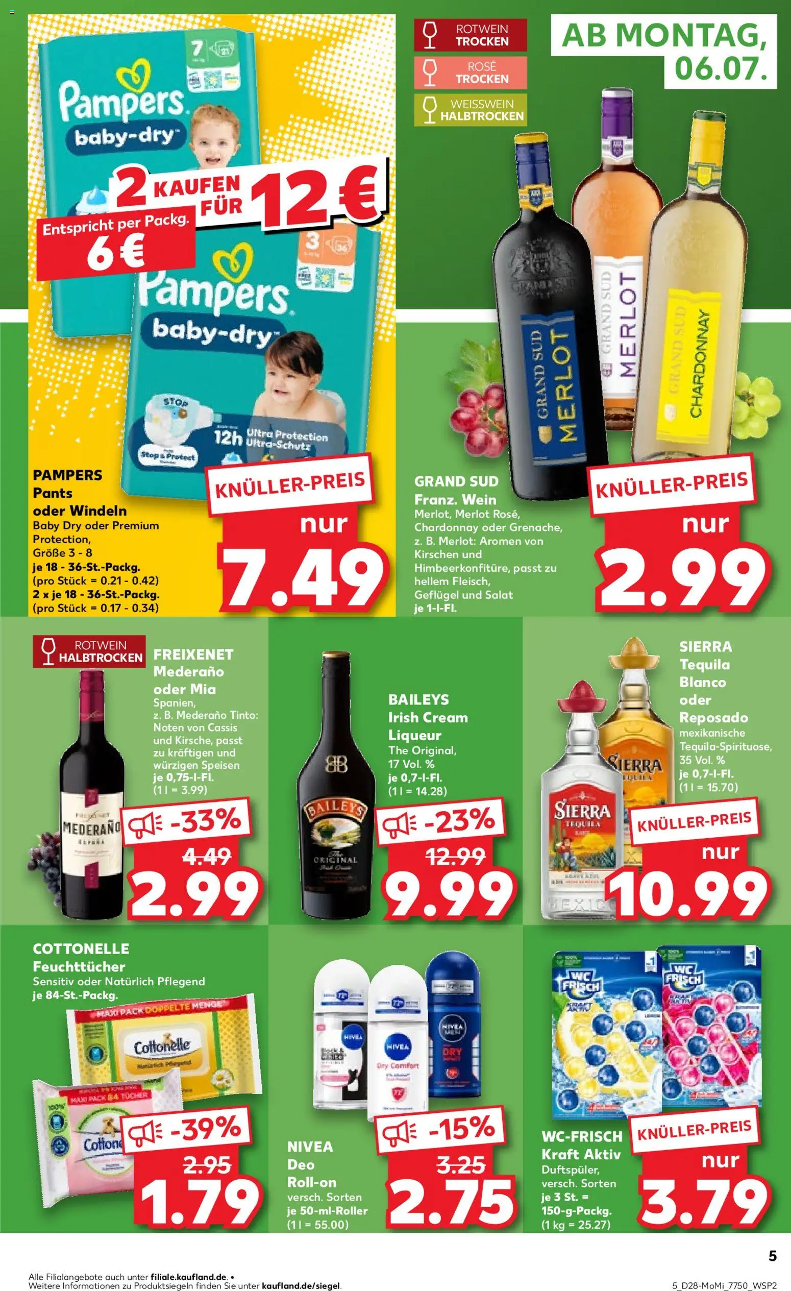 Kaufland Německo leták - Köln od 06.07.2026 | Strana: 5 | Produkty: Salát, Pampers, Pants, Pampers Pants