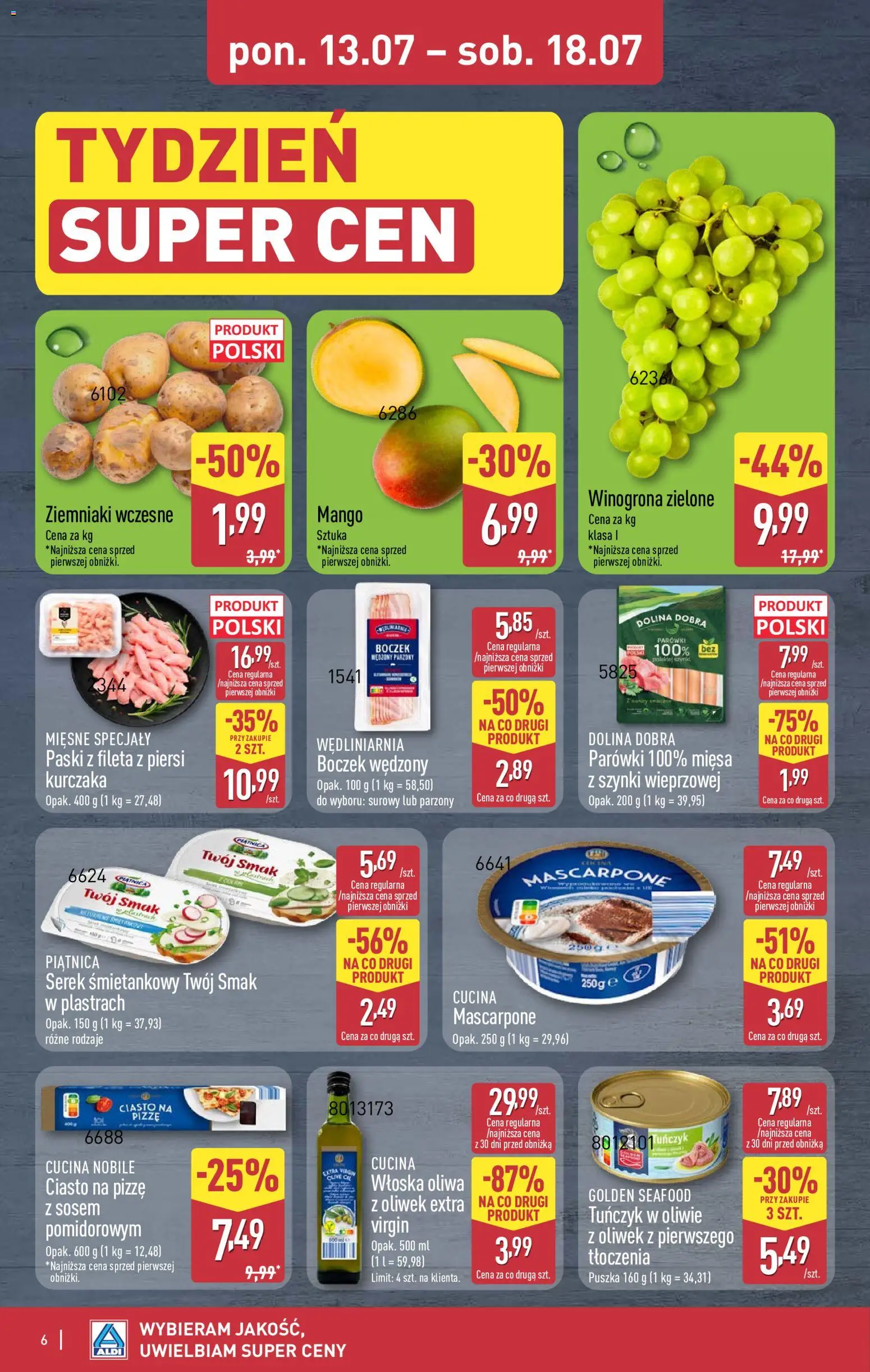 Aldi Polsko leták - Oferta weekendowa od 16.07.2026 | Strana: 6 | Produkty: Mango, Mascarpone