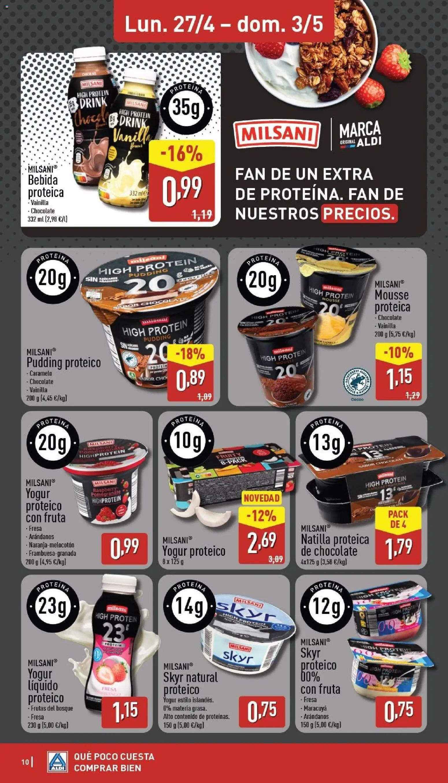 Aldi folleto Península │ válido desde el 27.04.2026 | Página: 10 | Productos: Παγκάκι, Κουτί γεύματος, Mousse, Yogur
