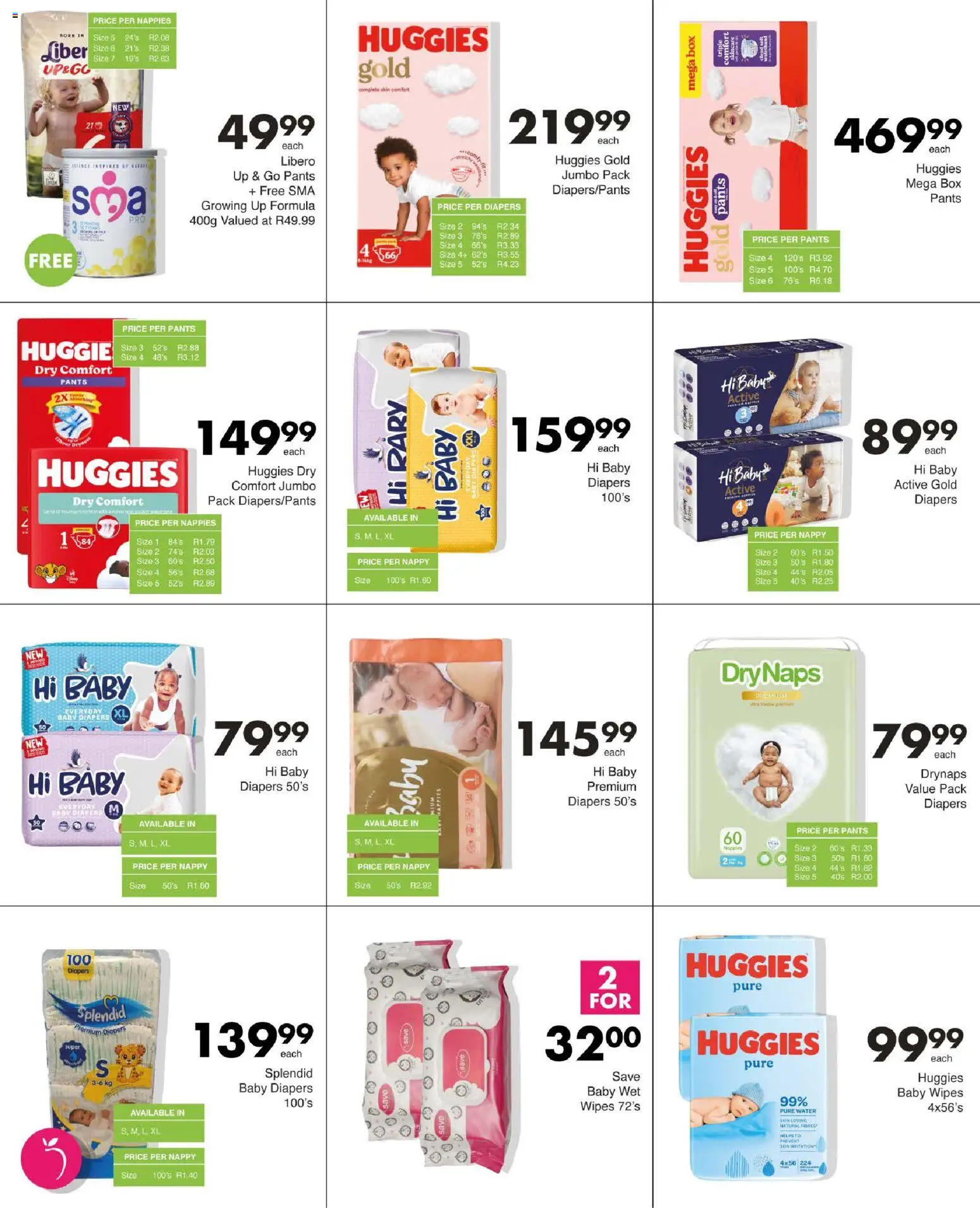New Save catalogue – valid from 29/09/2026 | Page: 57 | Products: Pants, Diapers, Baby diapers, Water