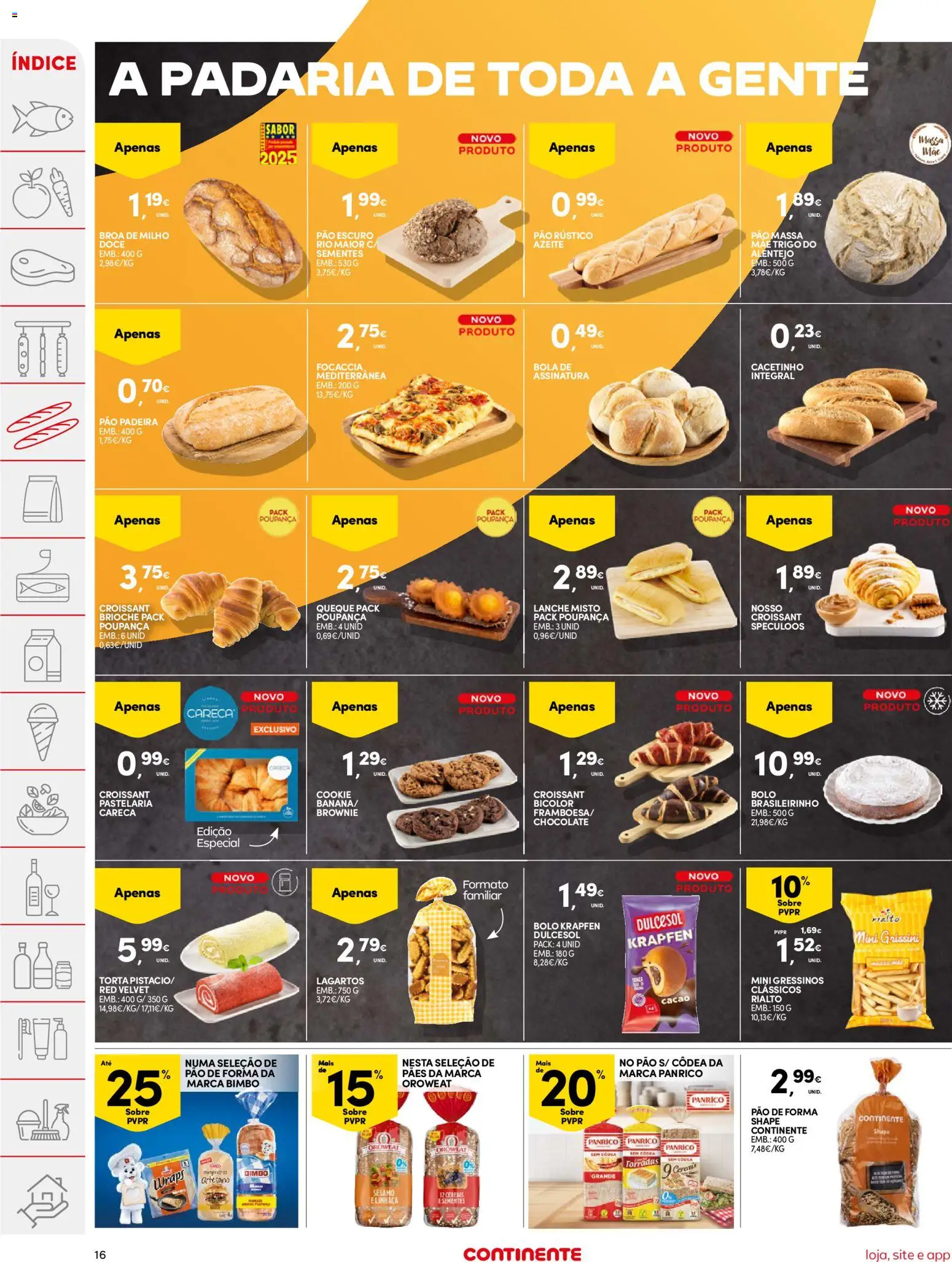 Continente folheto │ válido de 21.04.2026 | Página: 16 | Produtos: Azeite, Padaria, Pão, Cereais
