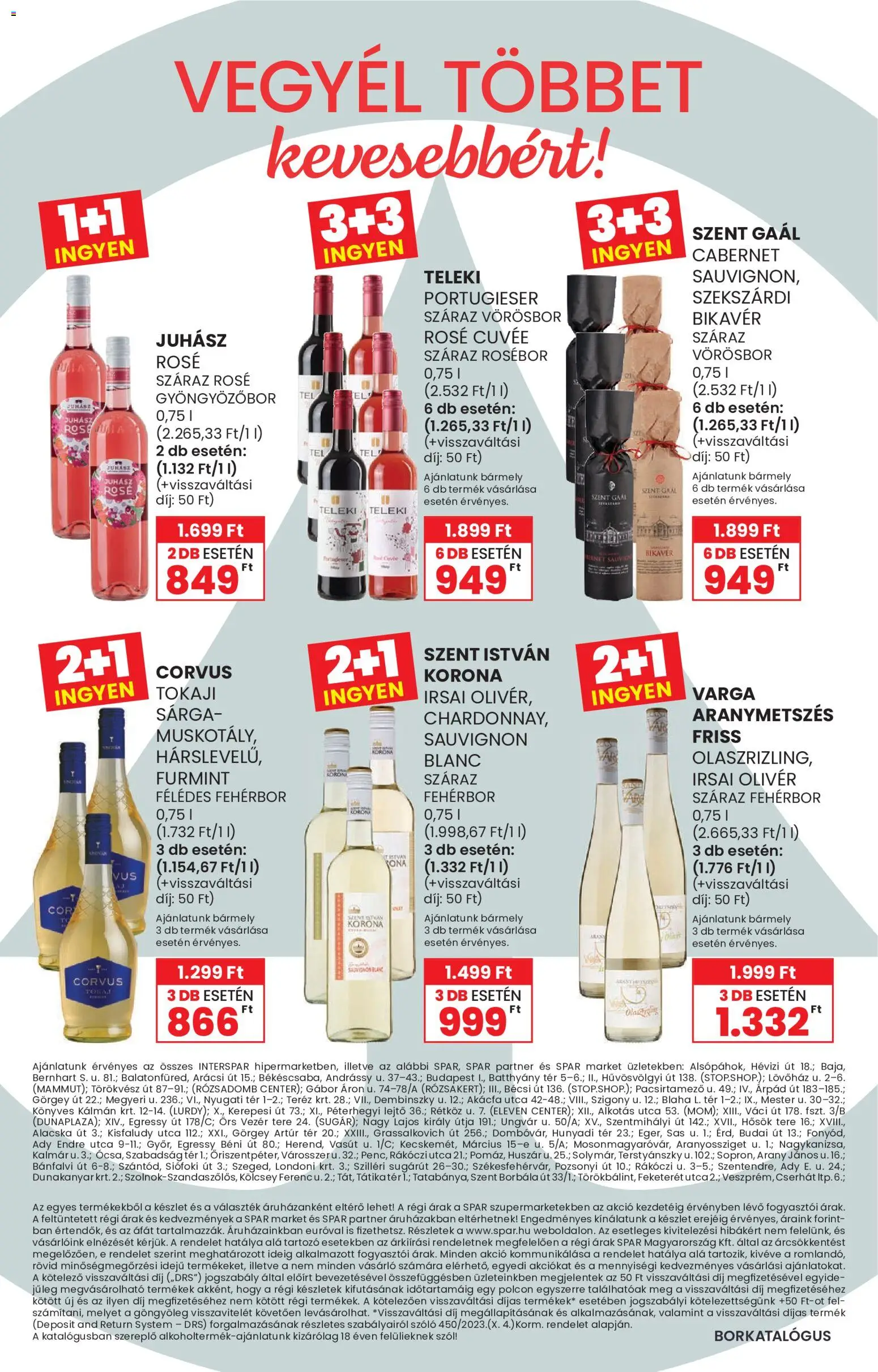 Spar akciós ujság - amely érvényes a következő dátumtól: 2026.09.02. | Oldal: 24 | Termékek: Száraz vörösbor, Korona, Cuvée, Vörösbor
