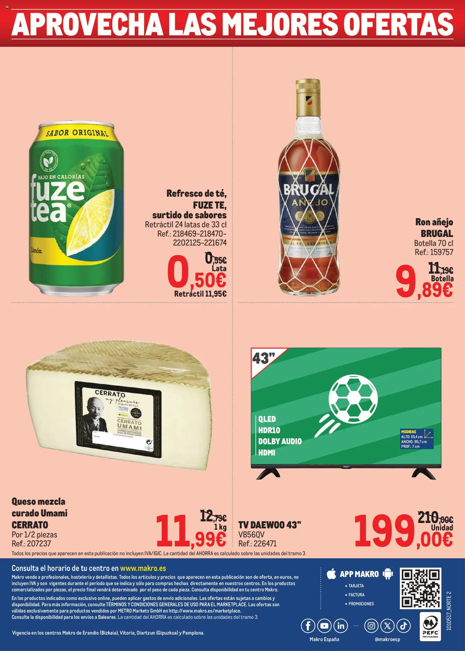 Makro Precios Norte II │ válido desde el 15.06.2026 | Página: 8 | Productos: Ron, Queso, Audio, Peso