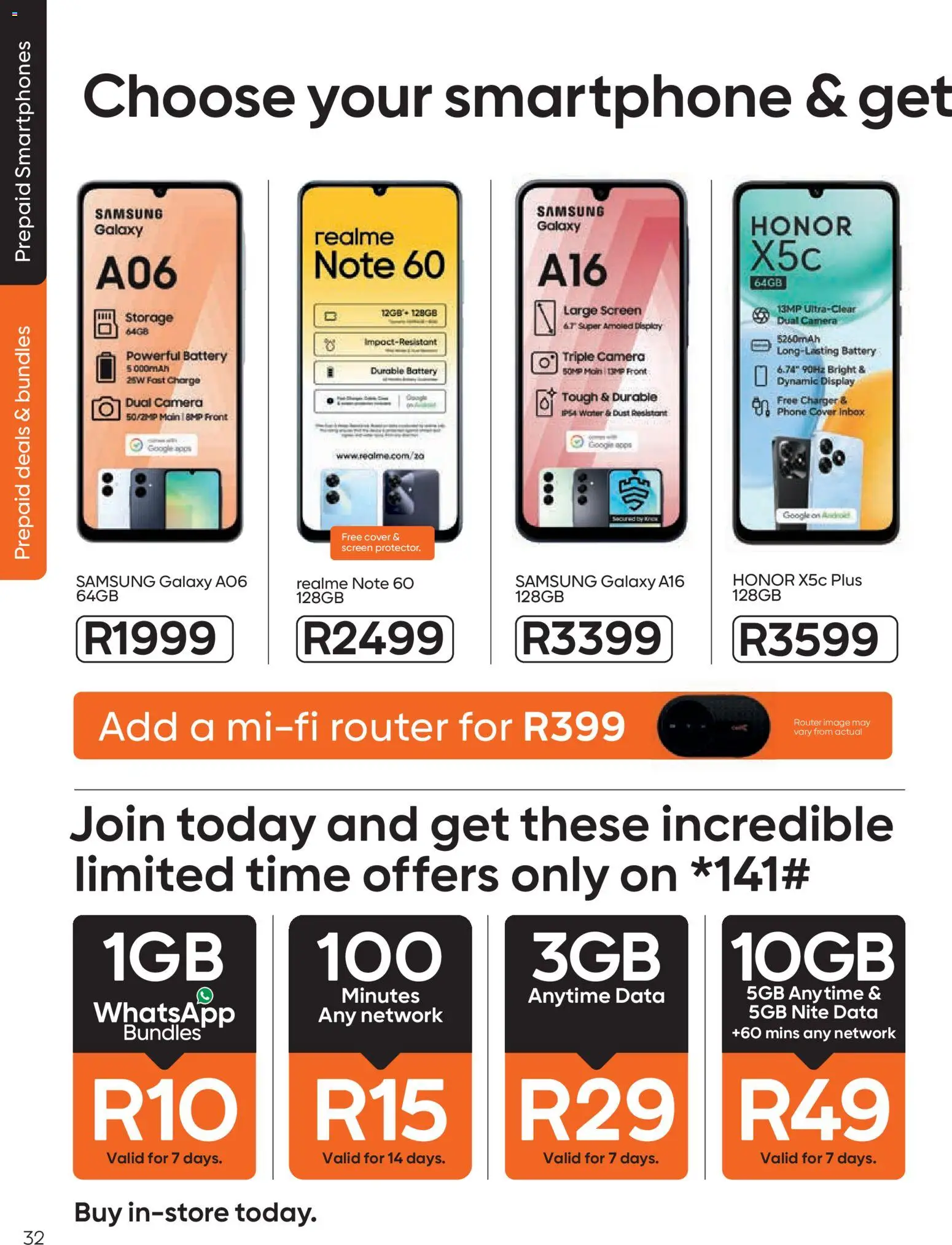 New Cell C catalogue – valid from 06.05.2026 | Page: 34 | Products: Cover, Phone, Camera, Charger