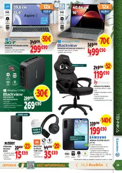 E.leclerc katalog akcije – veljaven od 17.06.2026 | Stran: 29 | Izdelki: Baterija, Slusalke, Kamera, Stol