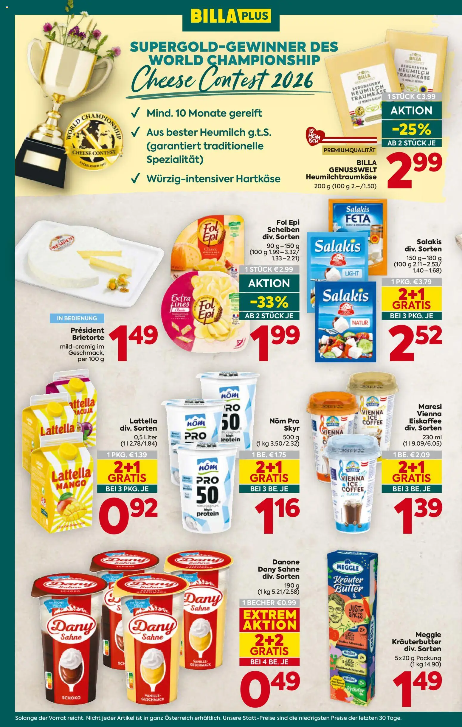 Billa Plus Flugblatt gültig ab 03.06.2026 | Seite: 8 | Produkte: Sahne, Mango, Butter