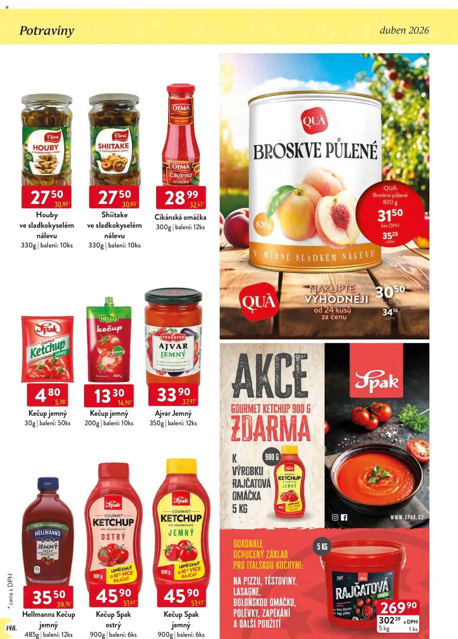 Astur & Qanto leták - Velkoobchod 04/2026 od 01.04.2026 | Strana: 148 | Produkty: Gourmet, Kečup, Hellmann's, Lasagne