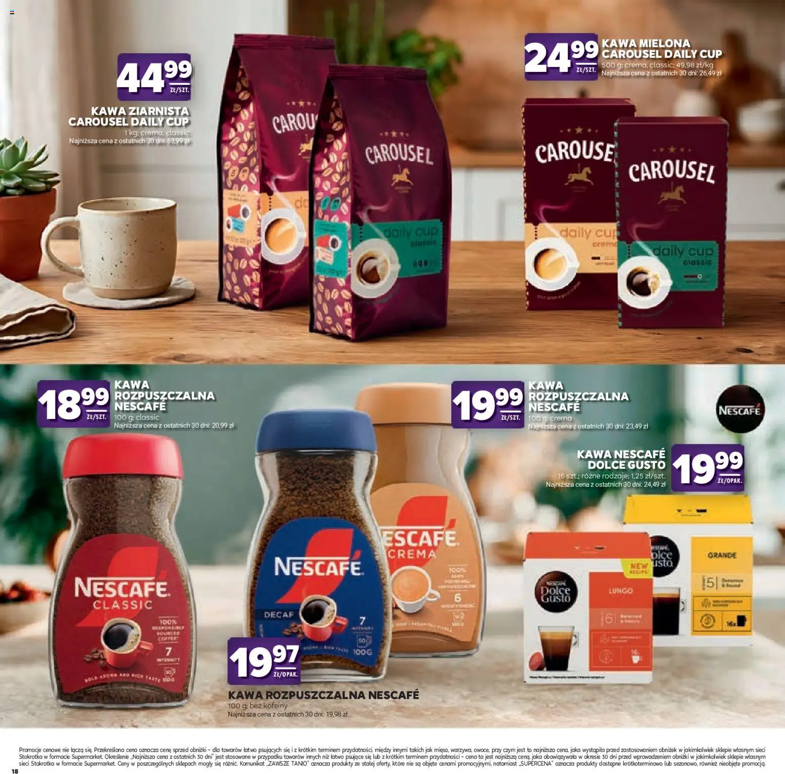 Stokrotka gazetka - Katalog Kulinarny od 20.08.2026 | Strona: 18 | Produkty: Stokrotka, Kawa rozpuszczalna, Dolce Gusto, Kawa