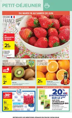 Carrefour - Prévisualisation de Carrefour Le mois des supporters valide à partir de 16.06.2026 | Page: 19 | Produits: Dattes, Jus, Kiwi, Fruits secs