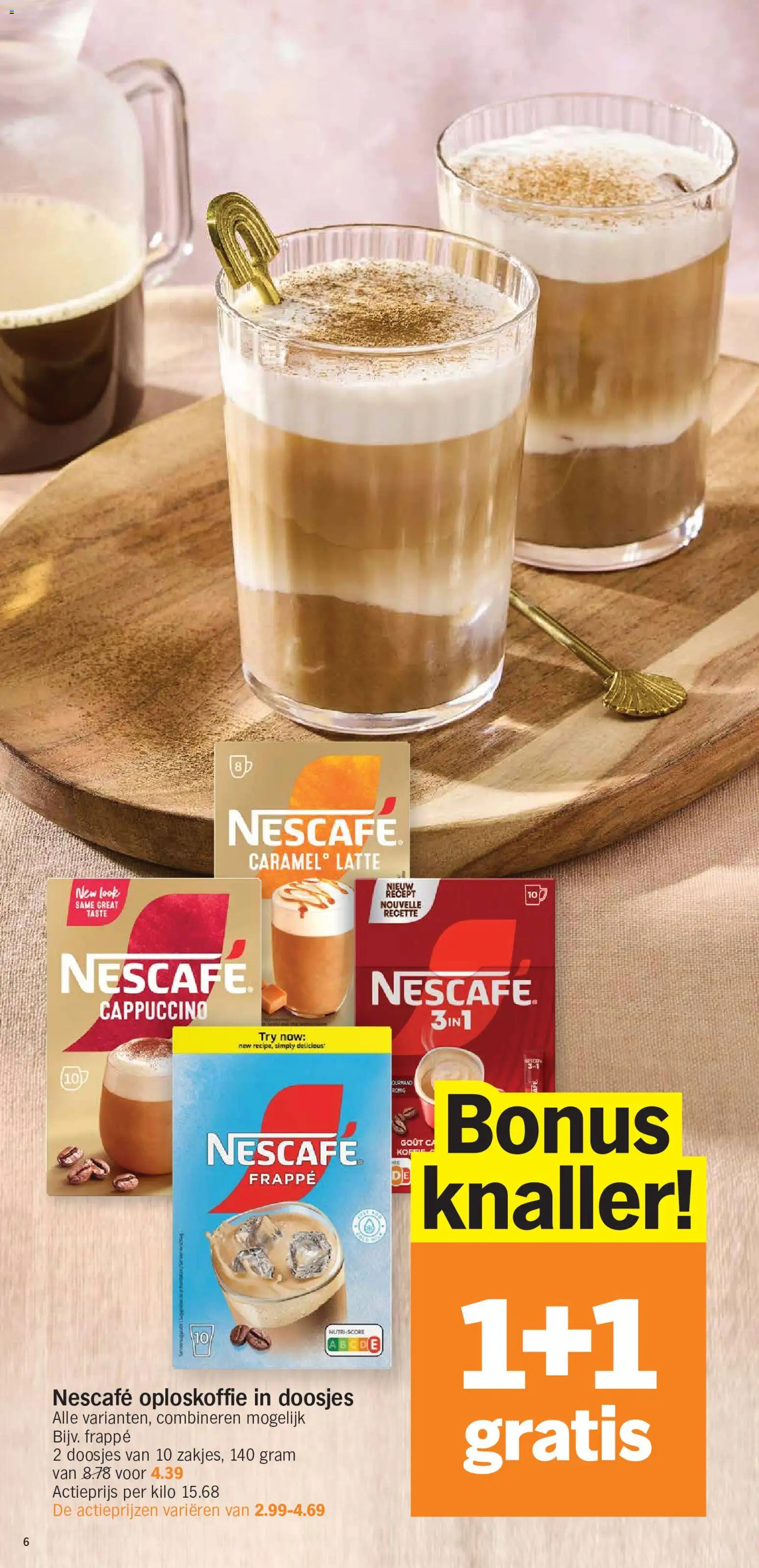 {H1} | Pagina: 6 | Producten: Oploskoffie, Nescafe, Cappuccino, Koffie
