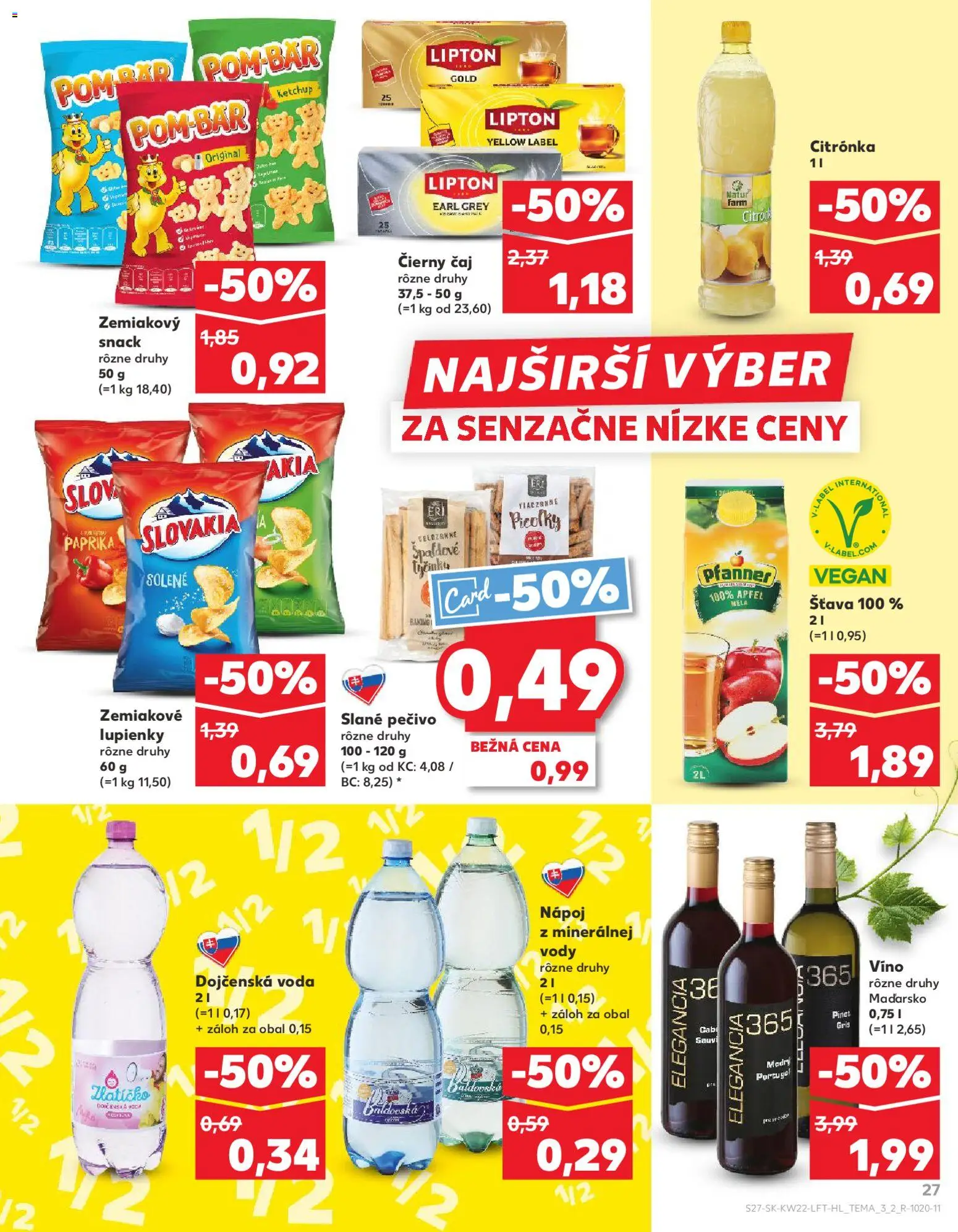 Nové Kaufland akcie – leták je platný od 28.05.2026 | Strana: 27 | Produkty: Paprika, Víno, Čaj, Voda