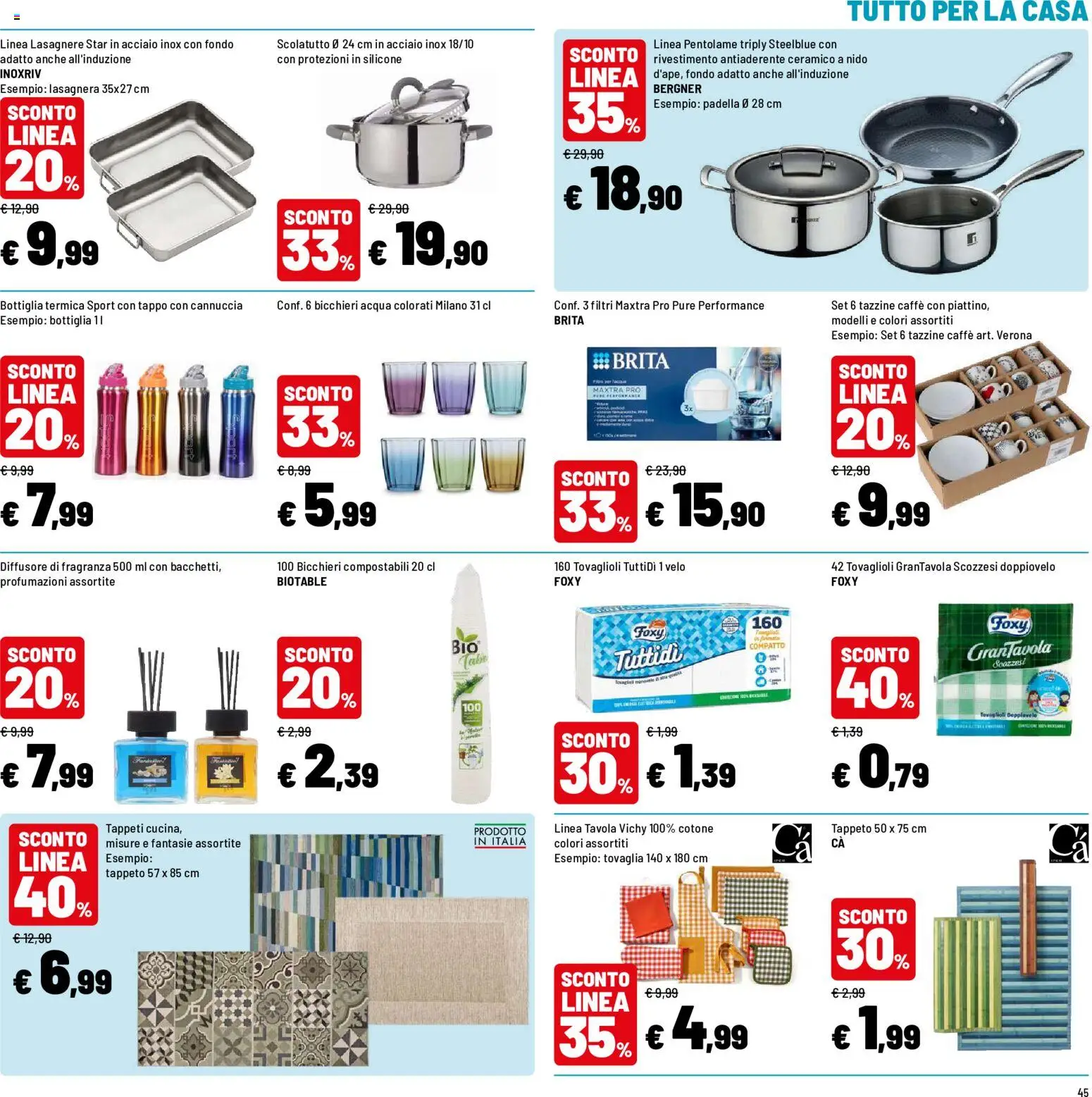 Volantino Iper del 31/08/2026 | Pagina: 45 | Prodotti: Silicone, Bottiglia, Tappeto, Fragranza