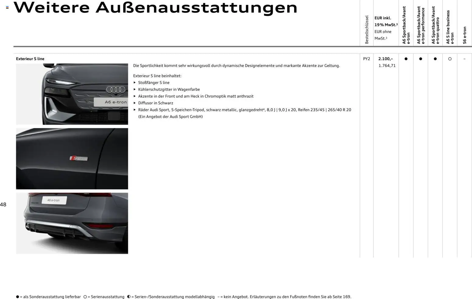 Audi A6 e-tron – gültig ab 23.06.2026 | Seite: 48