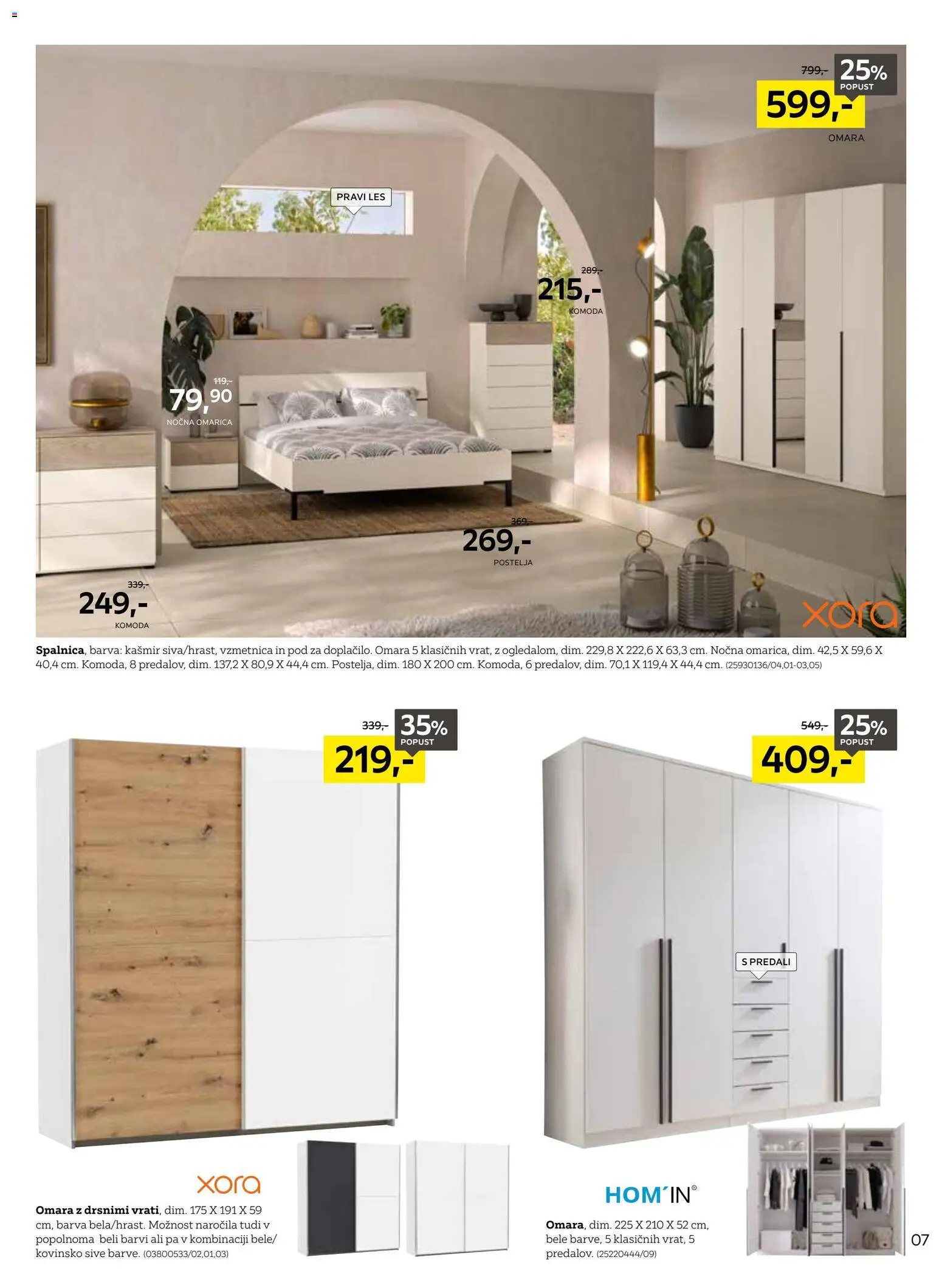 Novi XXXL Lesnina katalog ponudbe – veljaven od 01.06.2026 | Stran: 7 | Izdelki: Vzmetnica, Komoda, Nocna omarica, Omarica