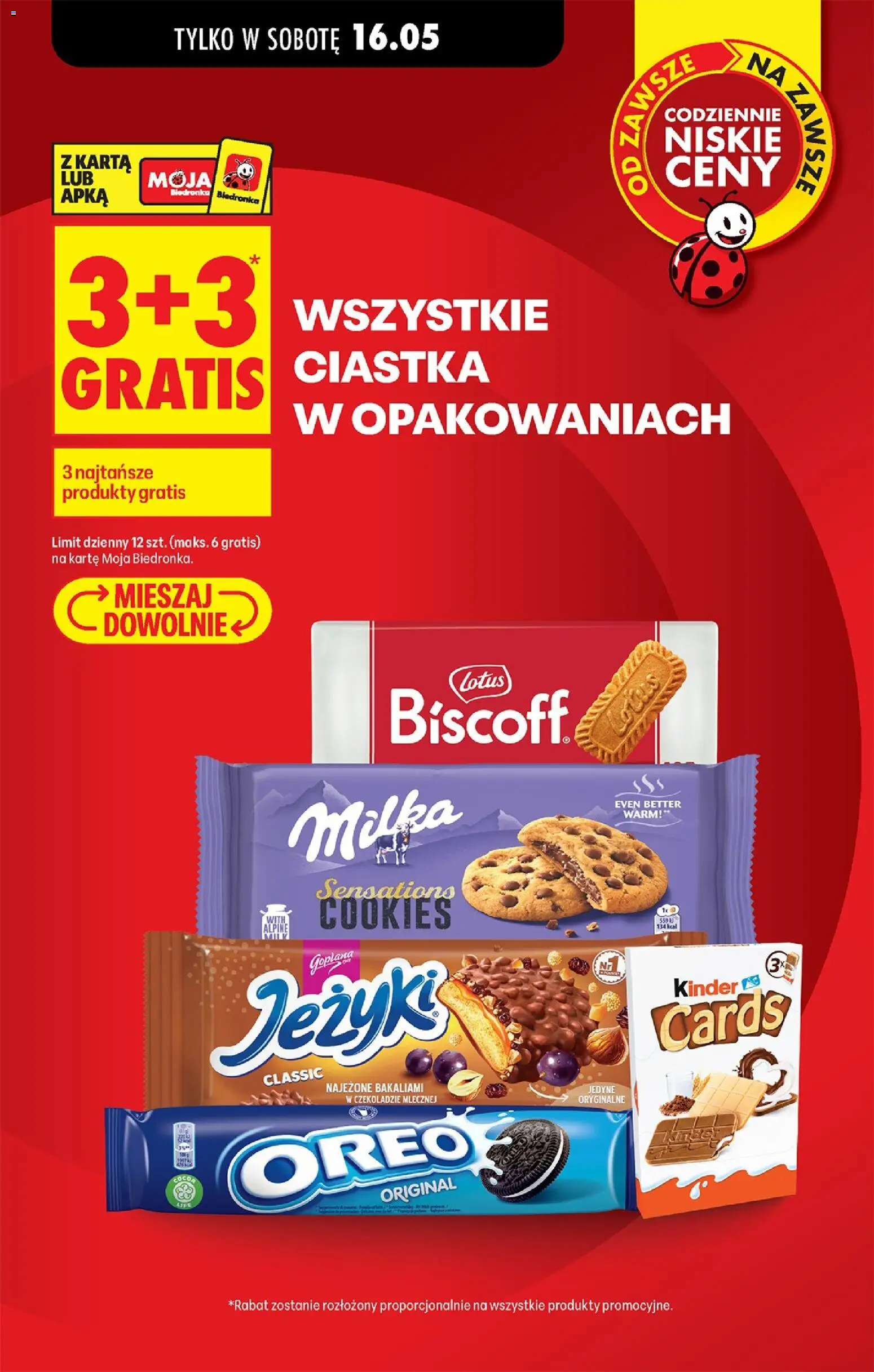 Biedronka Polsko leták - Najtańsza sobota tylko od 16.05.2026 | Strana: 6 | Produkty: Milka, Oreo, Kinder, Lotus