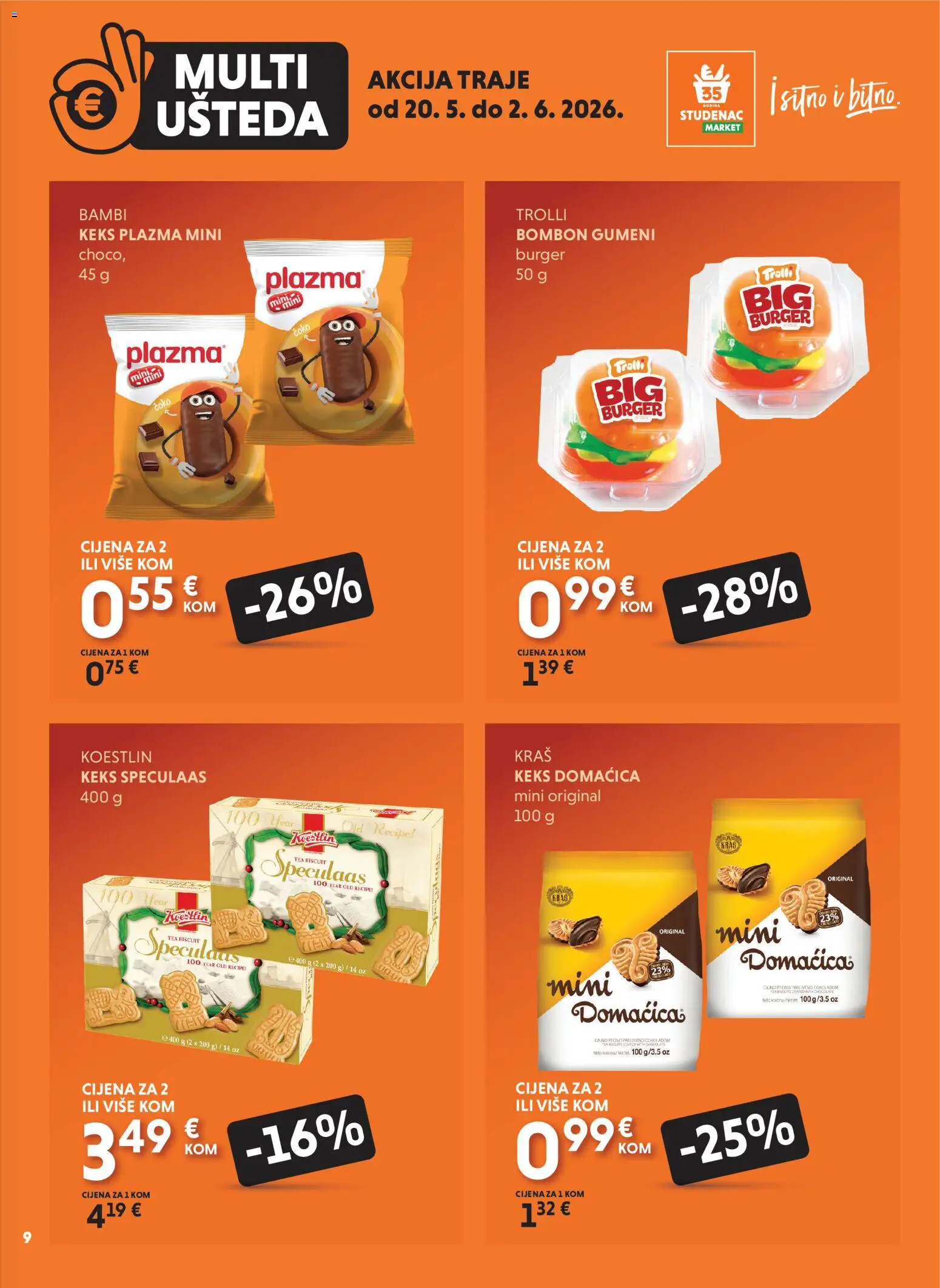 Studenac katalog | vrijedi od 20.05.2026 | Stranica: 9 | Proizvodi: Keks