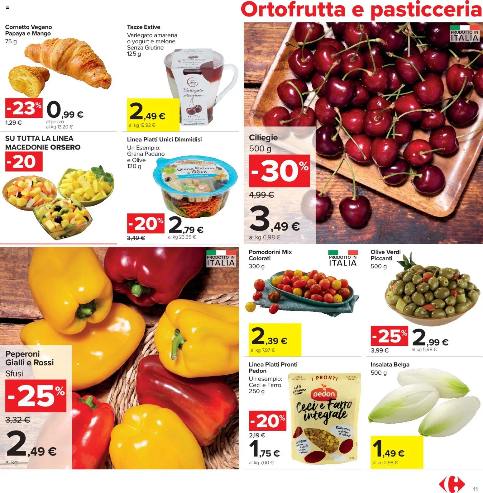 Volantino Carrefour del 16.06.2026 | Pagina: 11 | Prodotti: Yogurt, Insalata, Crostini, Farro