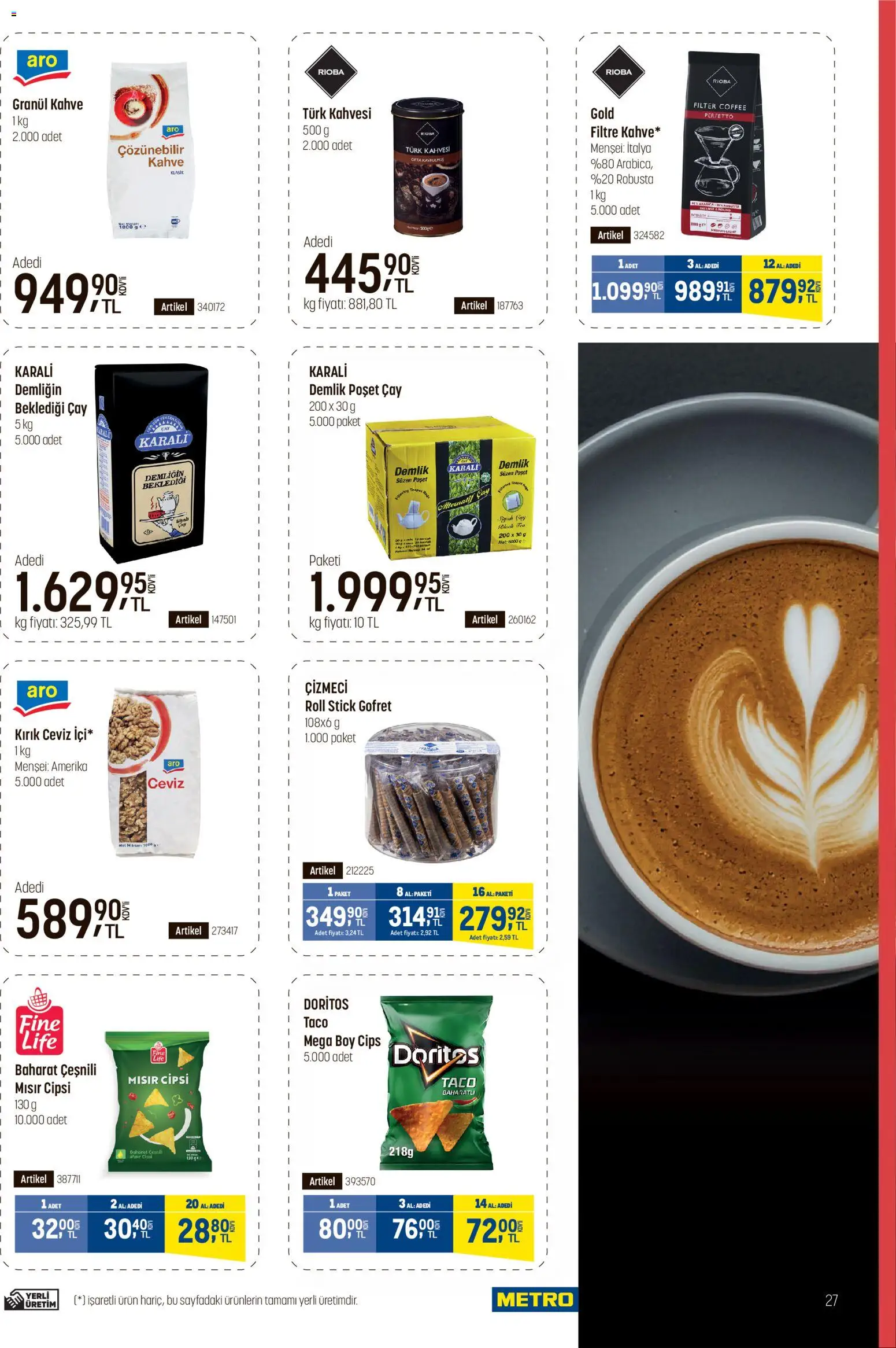 Metro - Fast Food Kataloğu - 06.05.2026 tarihinden itibaren geçerlidir | Sayfa: 27 | Ürünler: Cips, Baharat, Ceviz, Demlik