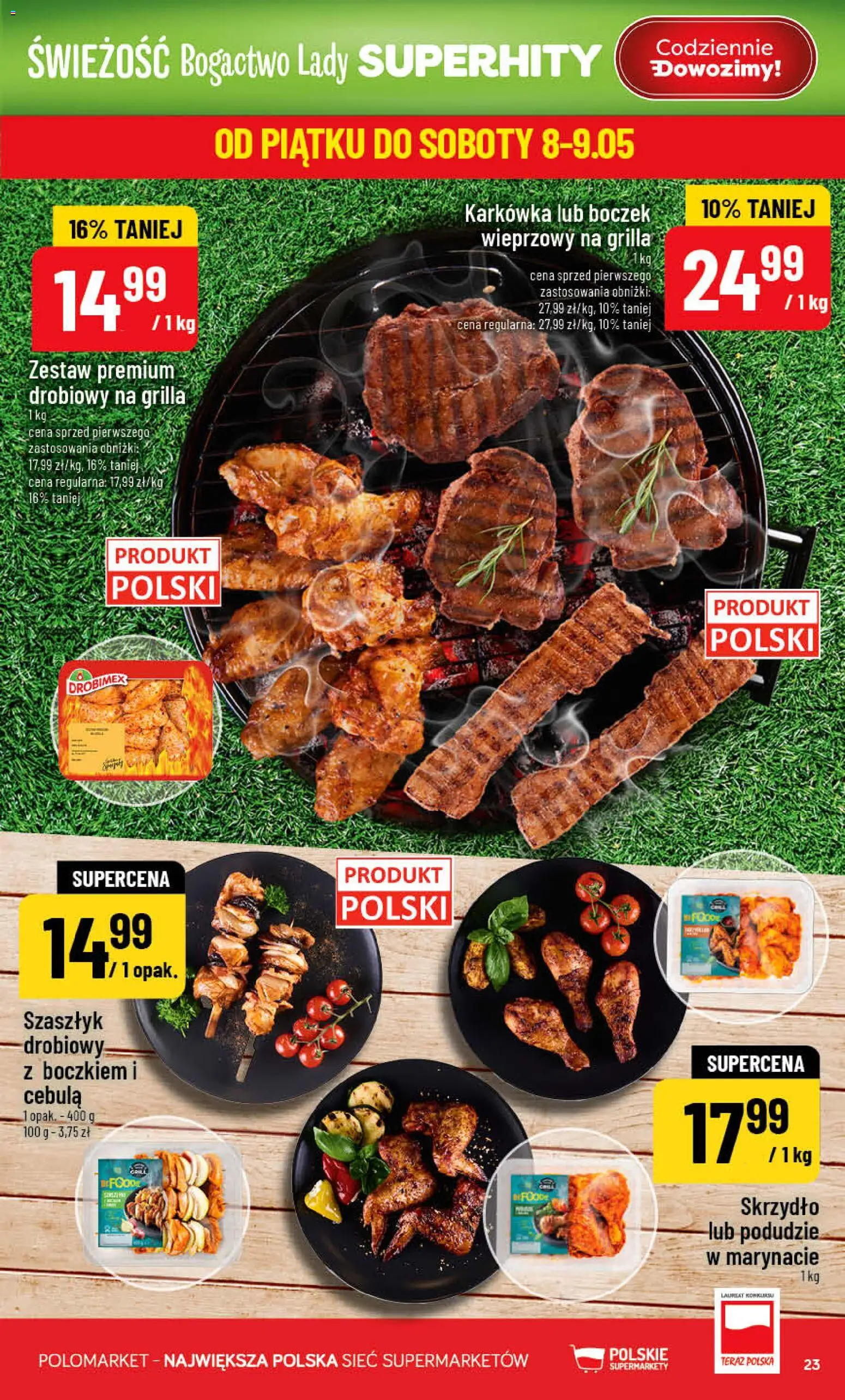 POLOmarket gazetka od 06.05.2026 | Strona: 23 | Produkty: Karkówka, Boczek