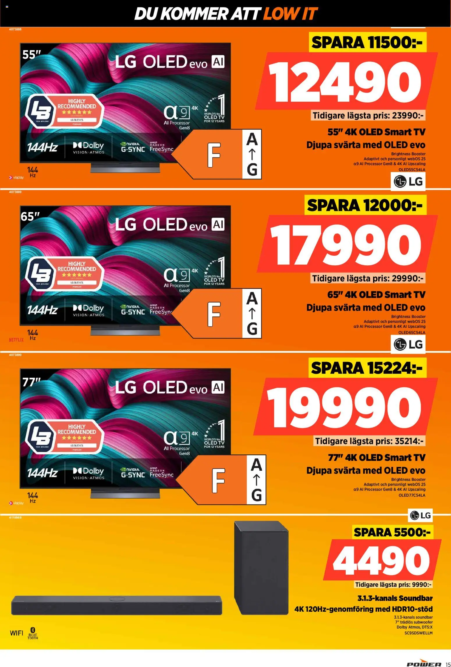 Power reklamblad aktuell från 08.06.2026 | Sida: 15 | Produkter: Smart tv, Tv, Wifi