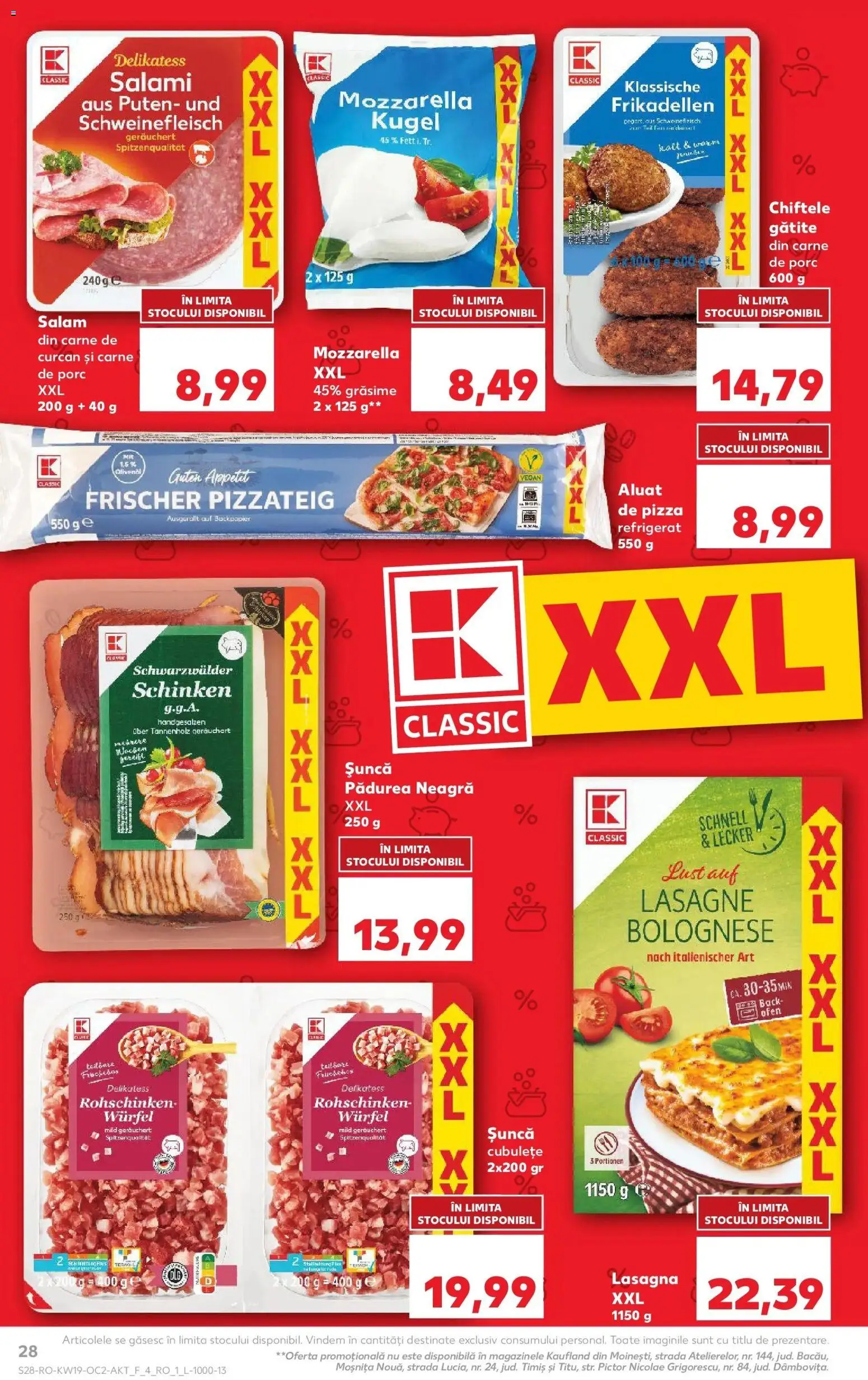 Noul catalog Kaufland – valabil de la 06.05.2026 | Pagină: 28 | Produse: Salam, Pizza, Carne De Porc, Chiftele