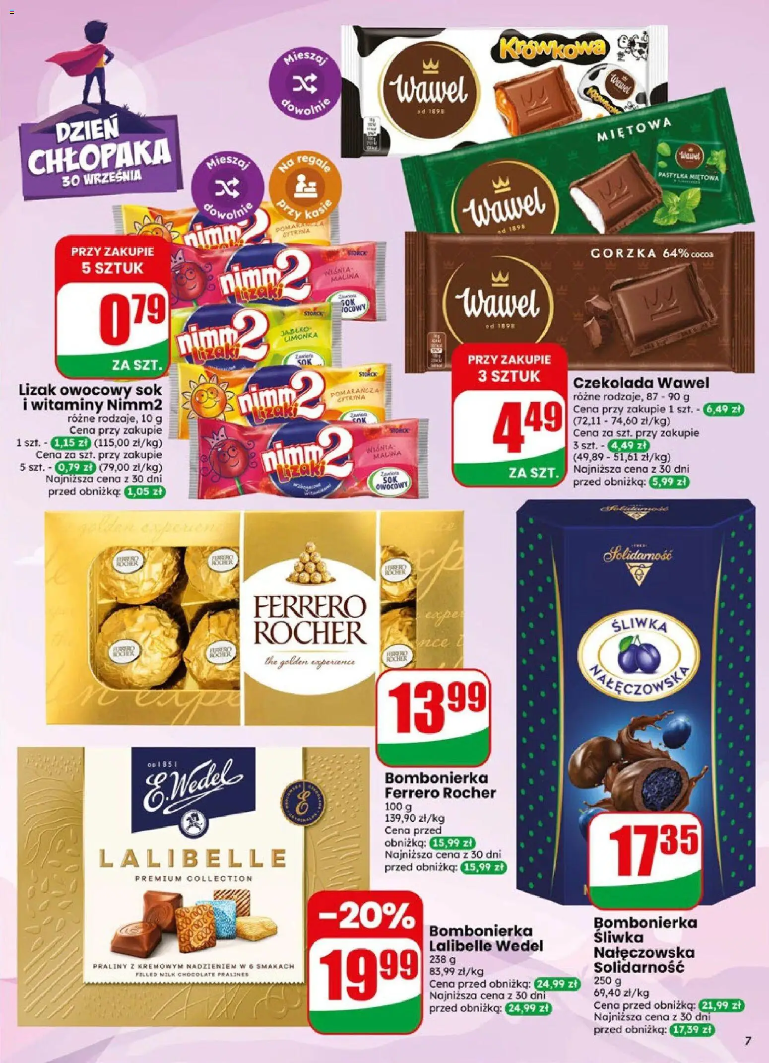 Dino gazetka od 30.09.2026 | Strona: 7 | Produkty: Malina, Praliny, Czekolada, Ferrero rocher