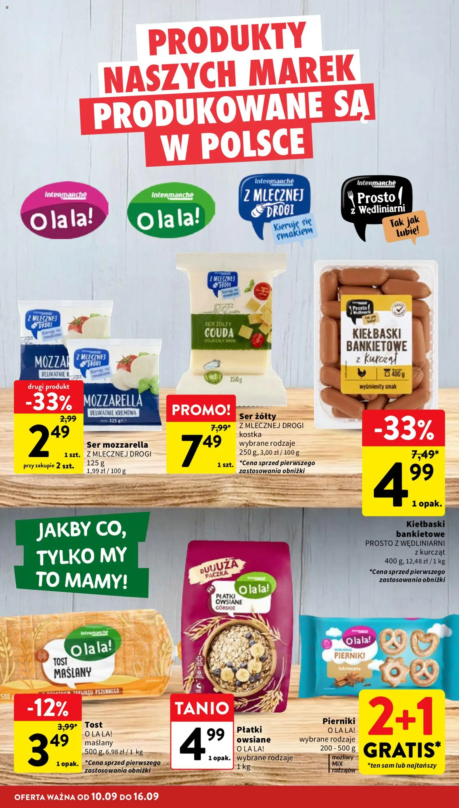 Intermarche gazetka od 10.09.2026 | Strona: 8 | Produkty: Ser żółty, Ser, Płatki, Ser żółty Gouda