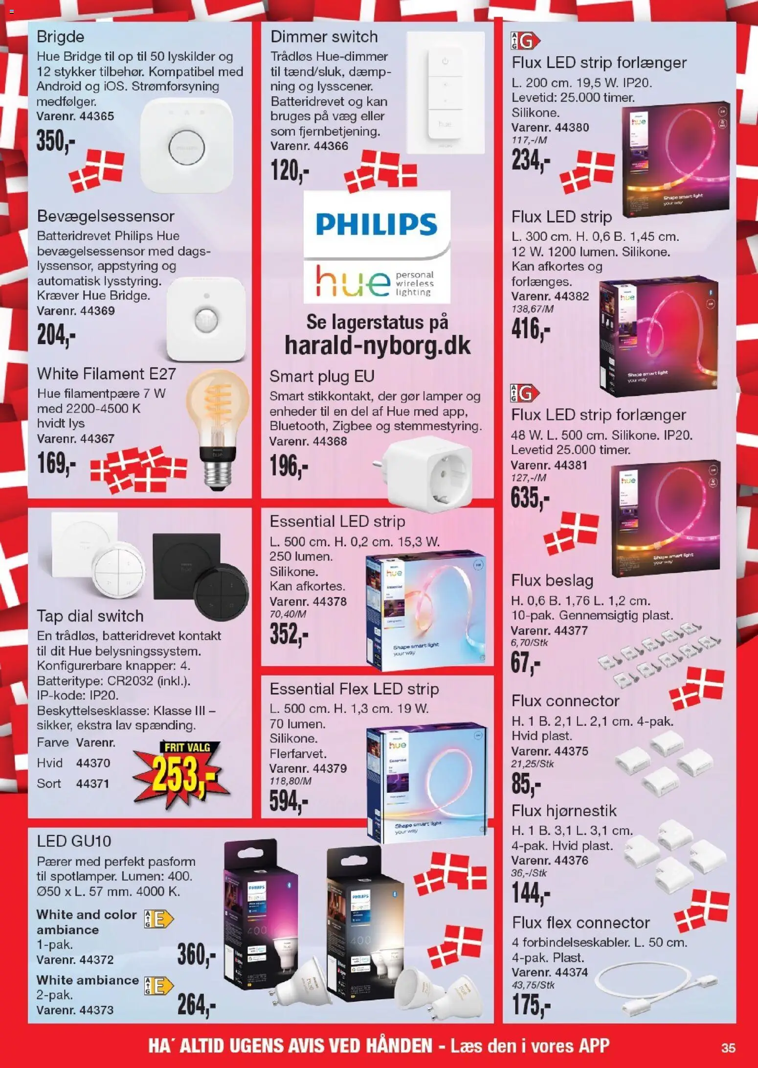 Harald Nyborg tilbudsavis – gyldig fra 28.05.2026 | Side: 39 | Produkter: Philips Hue, Pærer, Hue, Søm