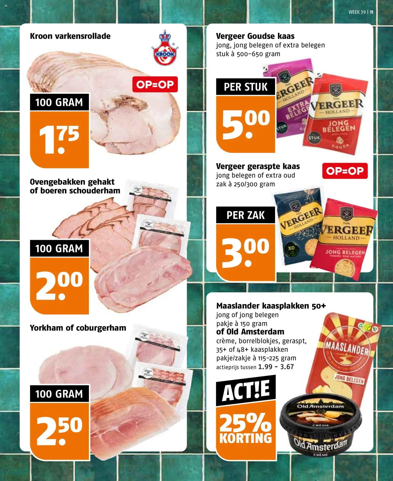 {H1} | Pagina: 11 | Producten: Kaas, Gehakt, Zak, Geraspte kaas