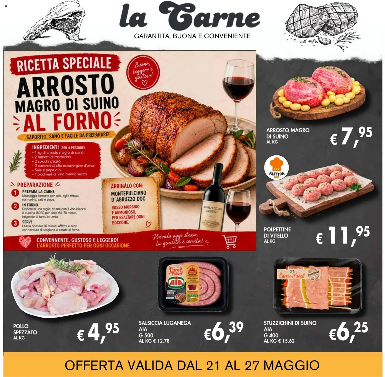 Volantino Coal del 21.05.2026 | Pagina: 4 | Prodotti: Olio, Salsiccia, Vitello, Spiedini