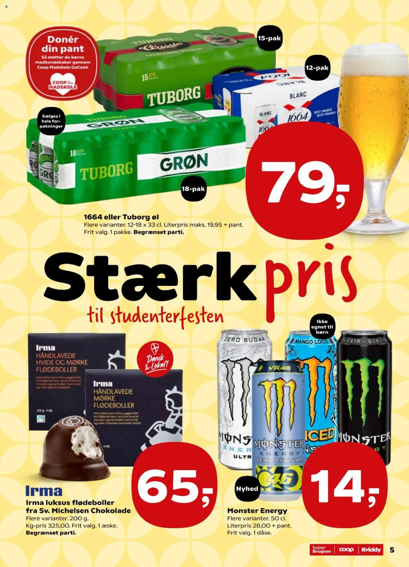 Super Brugsen tilbudsavis – gyldig fra 12.06.2026 | Side: 5 | Produkter: Mango, Chokolade, Øl, Flødeboller