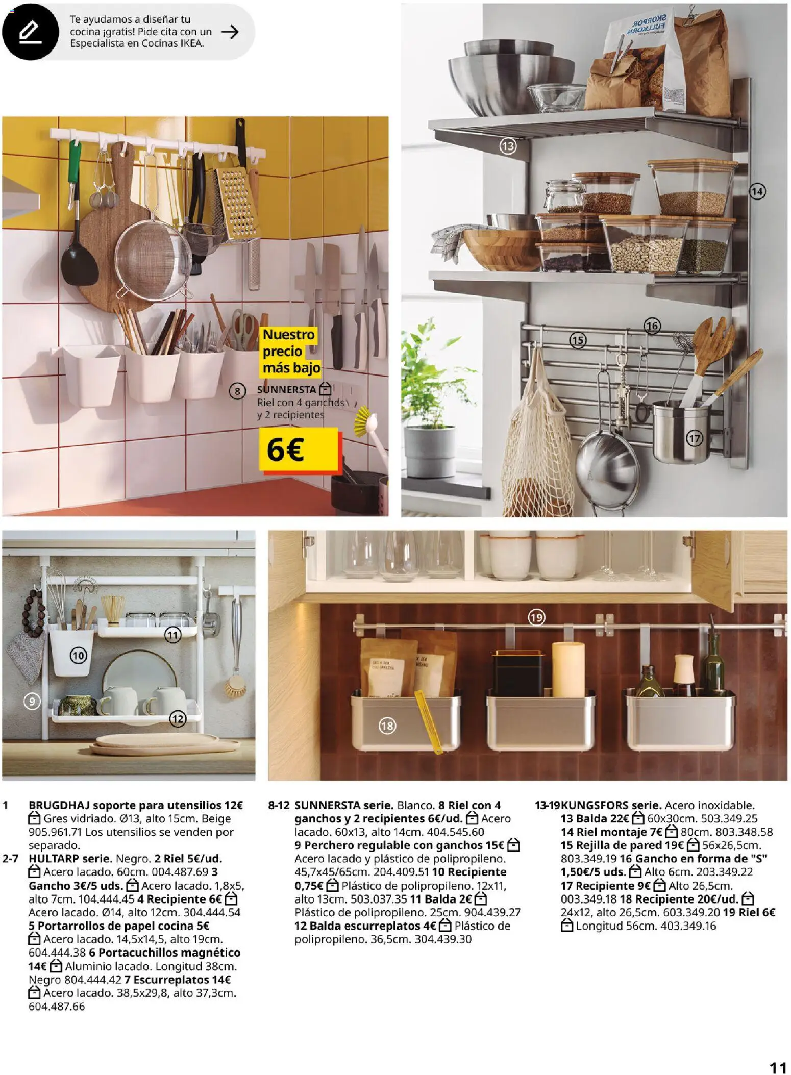 Catálogo IKEA Organización en el hogar │ válido desde el 15/01/2026 | Página: 11 | Productos: Perchero, Té, Cocina