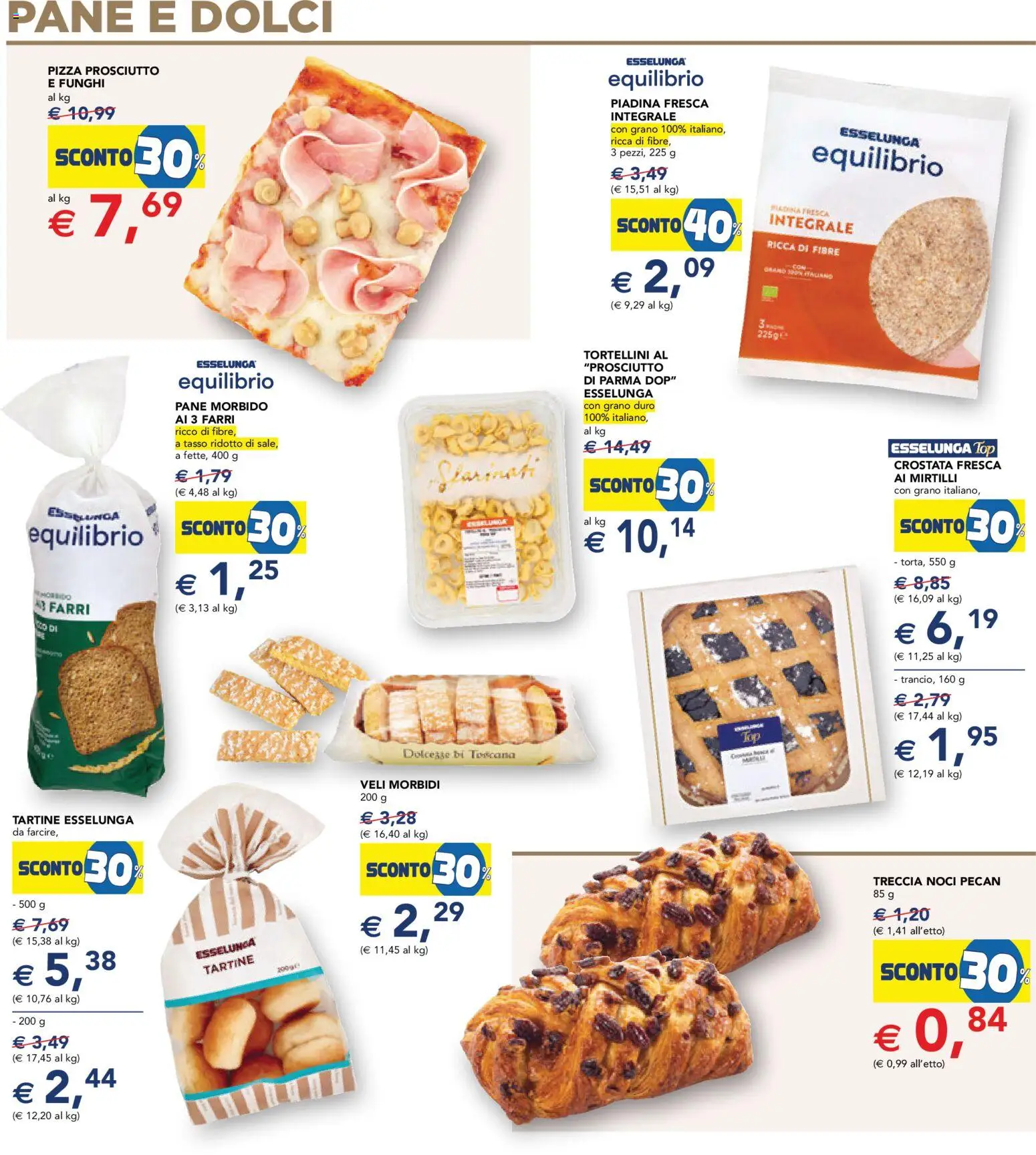 Volantino Esselunga S del 18.05.2026 | Pagina: 7 | Prodotti: Pane, Top, Mirtilli, Piadina