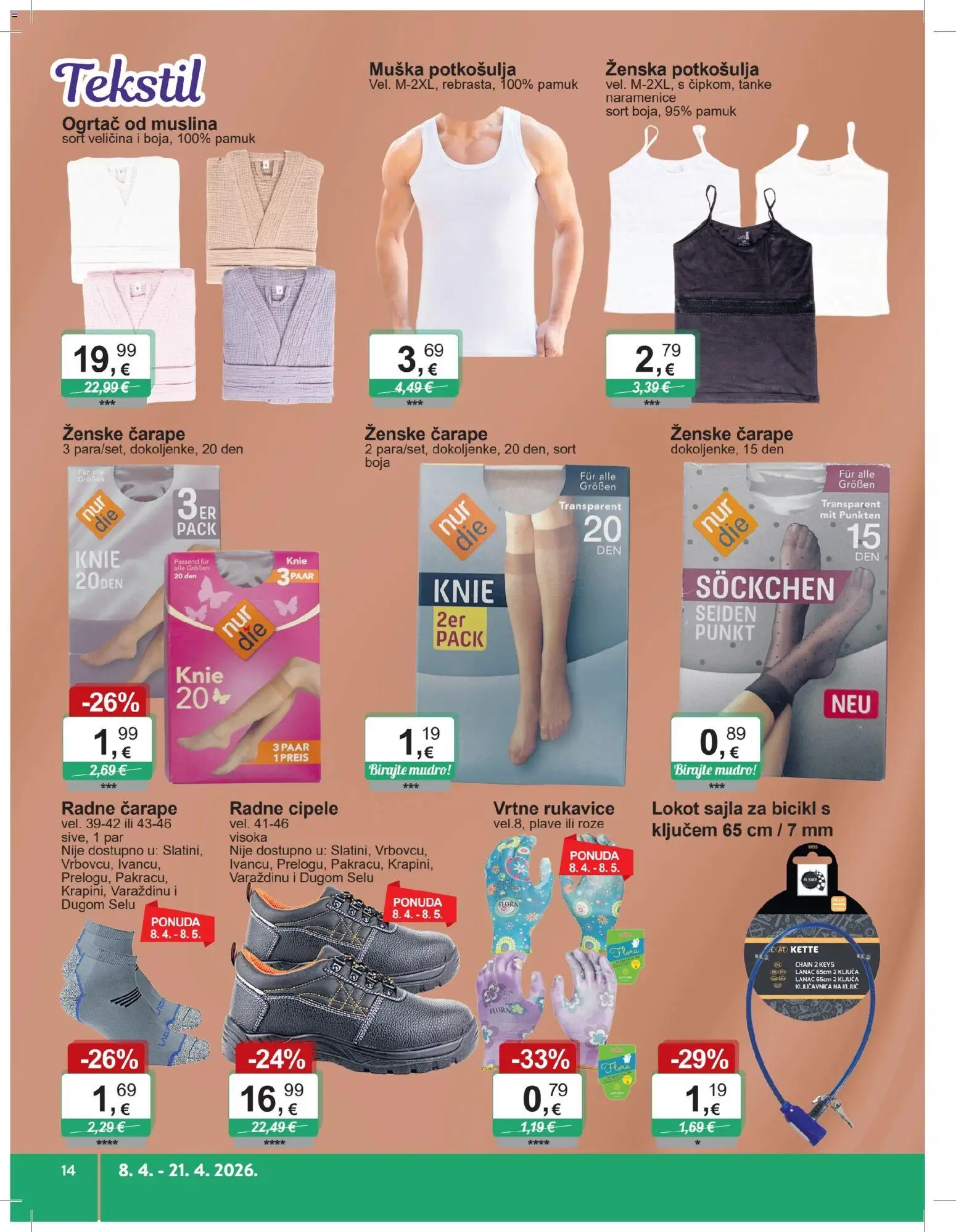 KTC katalog | vrijedi od 08.04.2026 | Stranica: 9 | Proizvodi: Bicikl, Cipele, Rukavice, Potkosulja