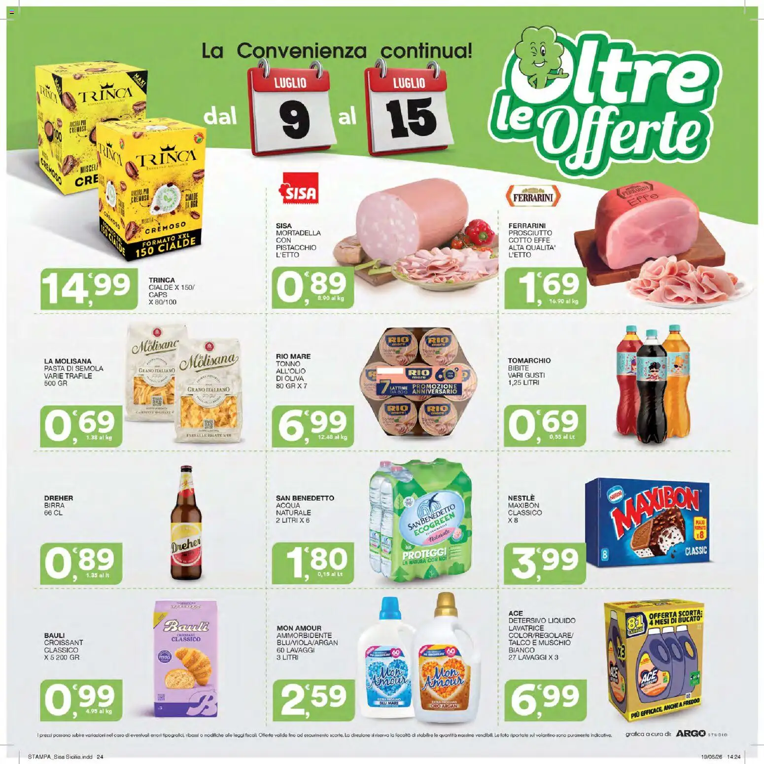 Volantino SISA del 02/07/2026 | Pagina: 24 | Prodotti: Birra, Pasta, Tonno, Croissant